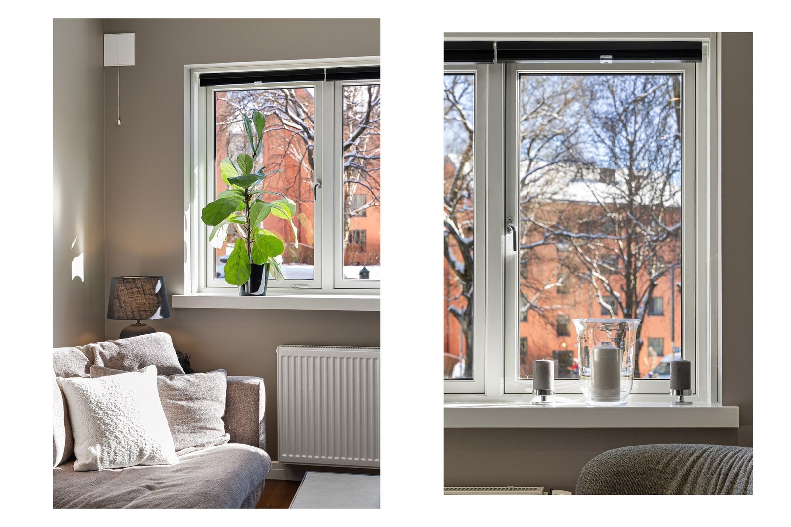 Leiligheten ligger i en høy 1. etasje, som gir en privat atmosfære uten direkte innsyn. Galleribilde