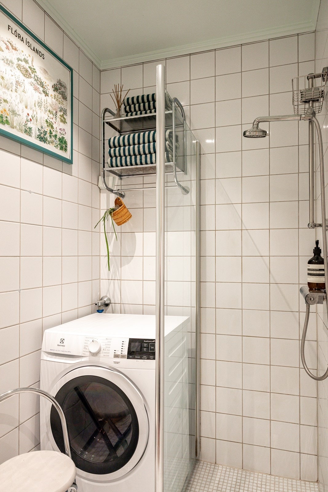 I hjørnet har du opplegg for vaskemaskin. Galleribilde