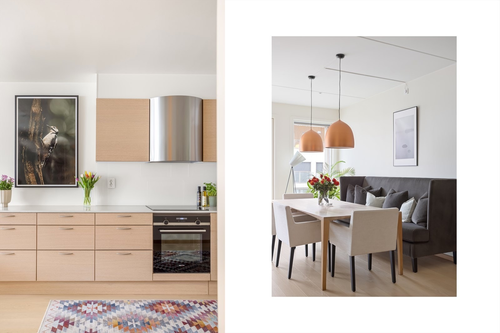 Lekkert HTH kjøkken i tilknytning til spisestue Galleribilde