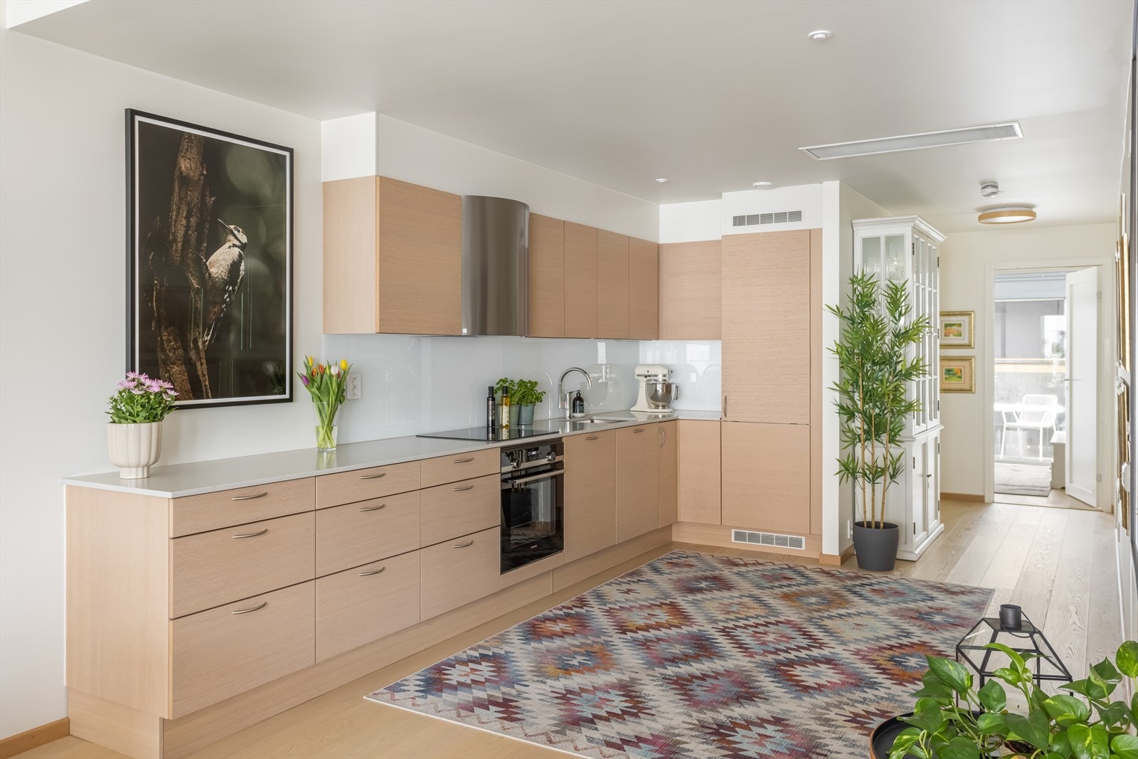 Kjøkkenventilator via balansert ventilasjon med avtrekk helt ut Galleribilde