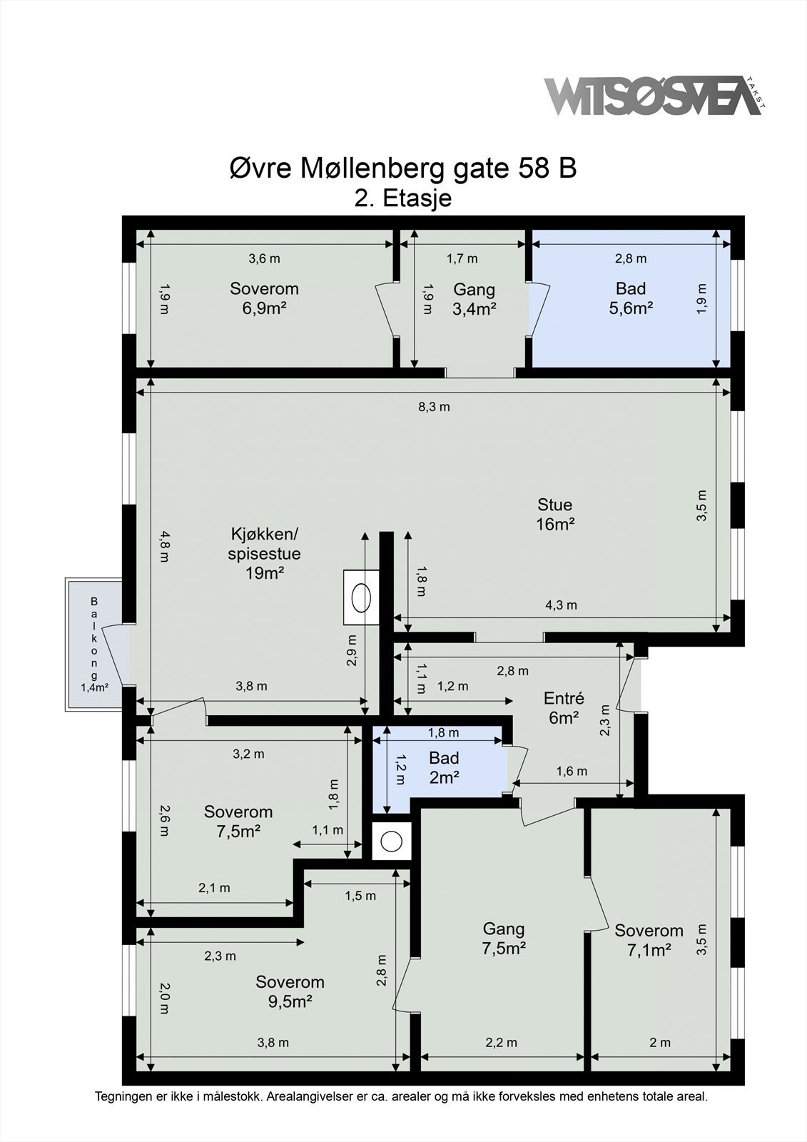 Planskisse Galleribilde