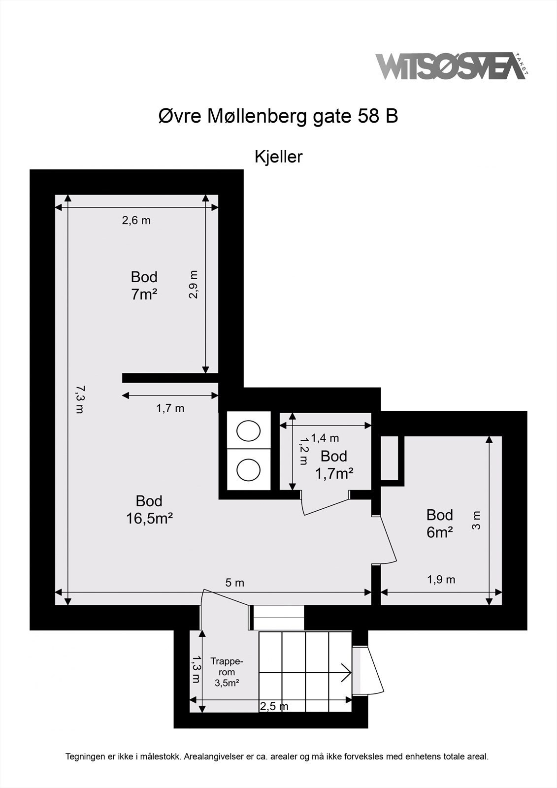 Planskisse kjeller Galleribilde
