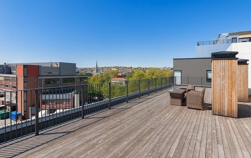 Felles takterrasse med flott utsikt Galleribilde