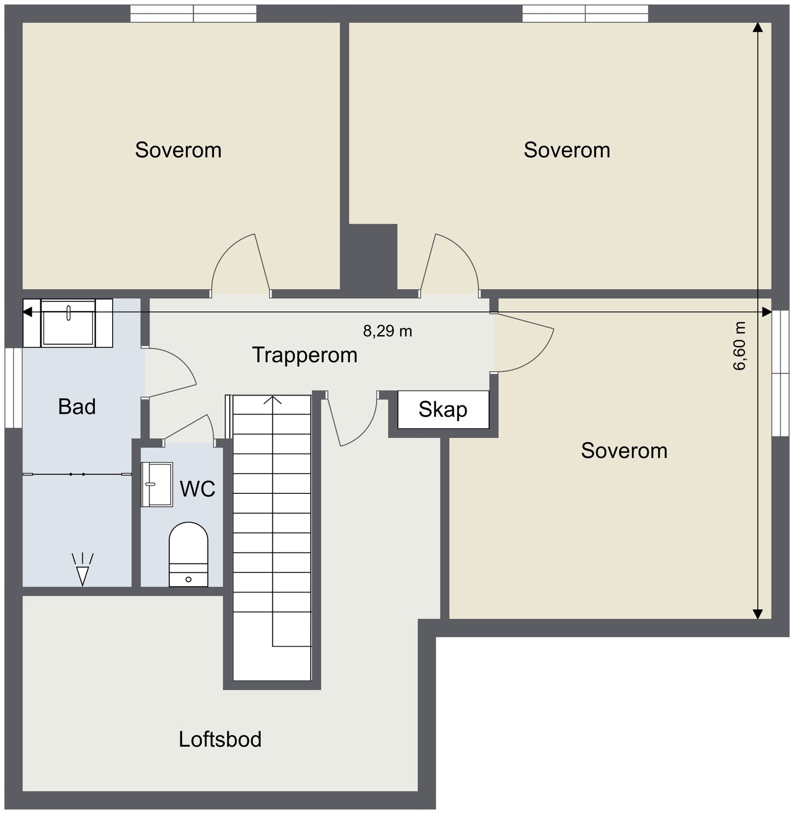 Plantegning - 2.etasje Galleribilde