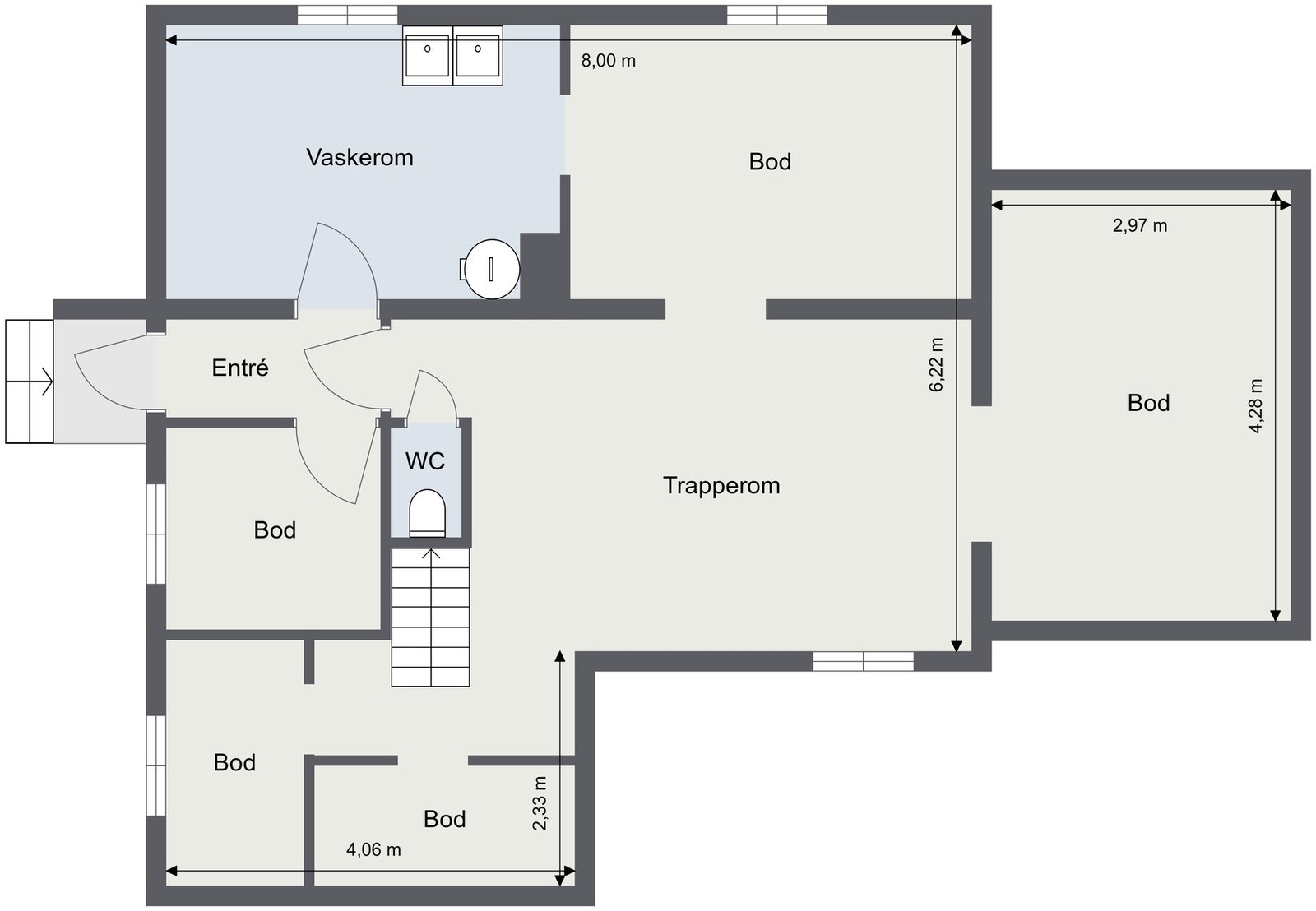 Plantegning - Kjelleretasje Galleribilde