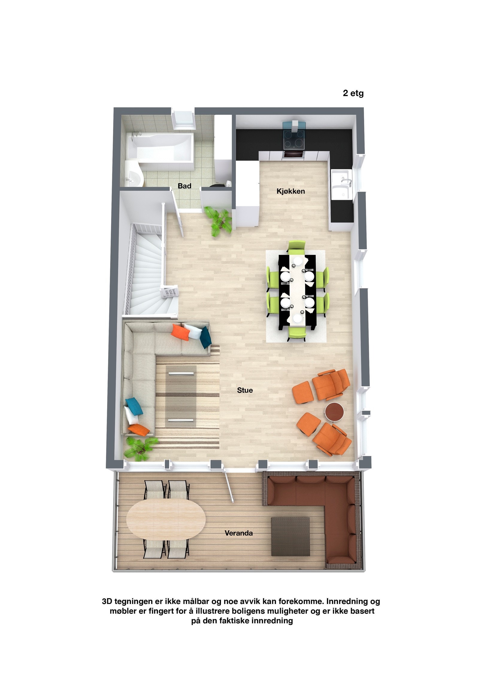 Plantegning 2. etasje Galleribilde