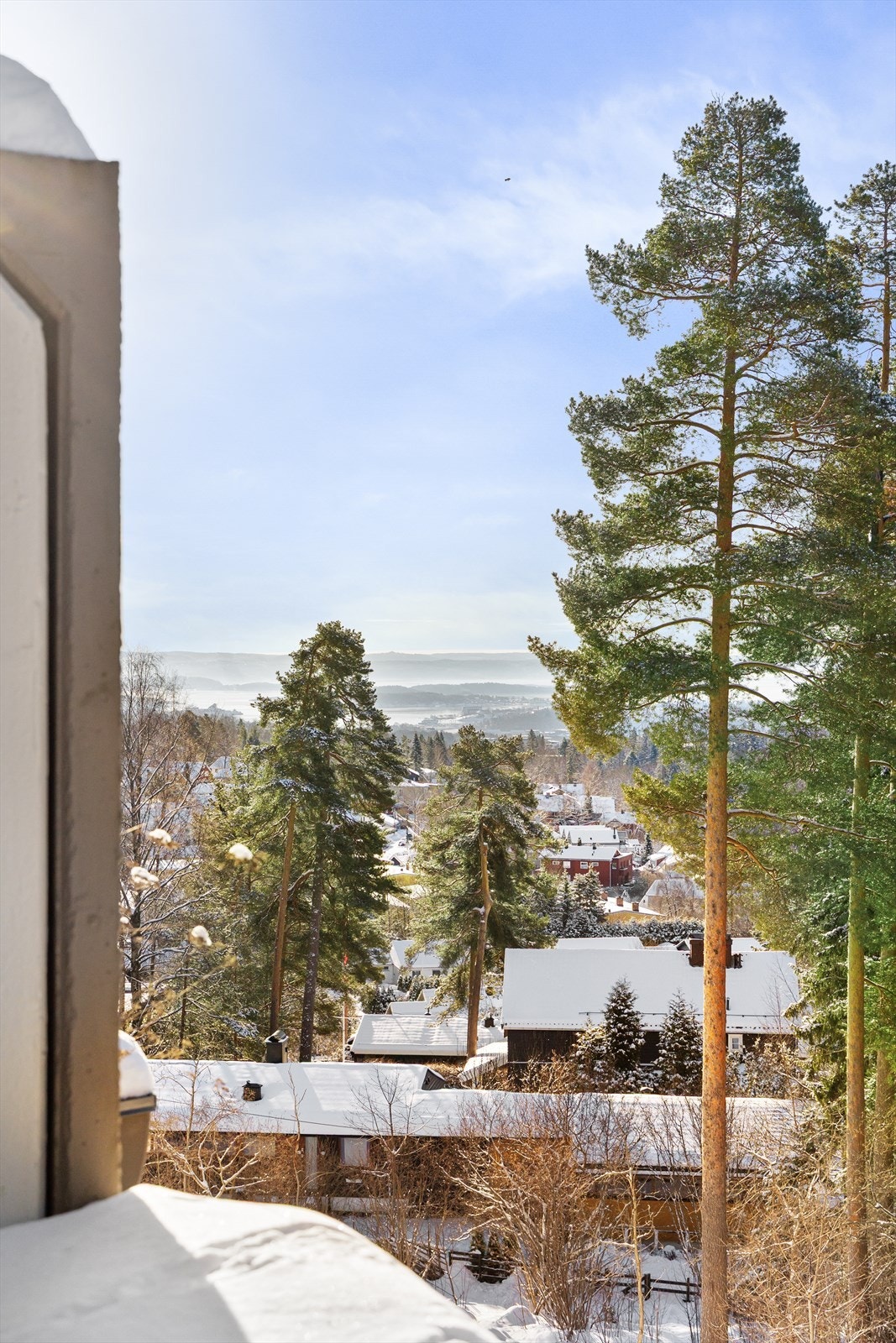 Fra eiendommen er det en vidstrakt utsikt over Oslo. Galleribilde