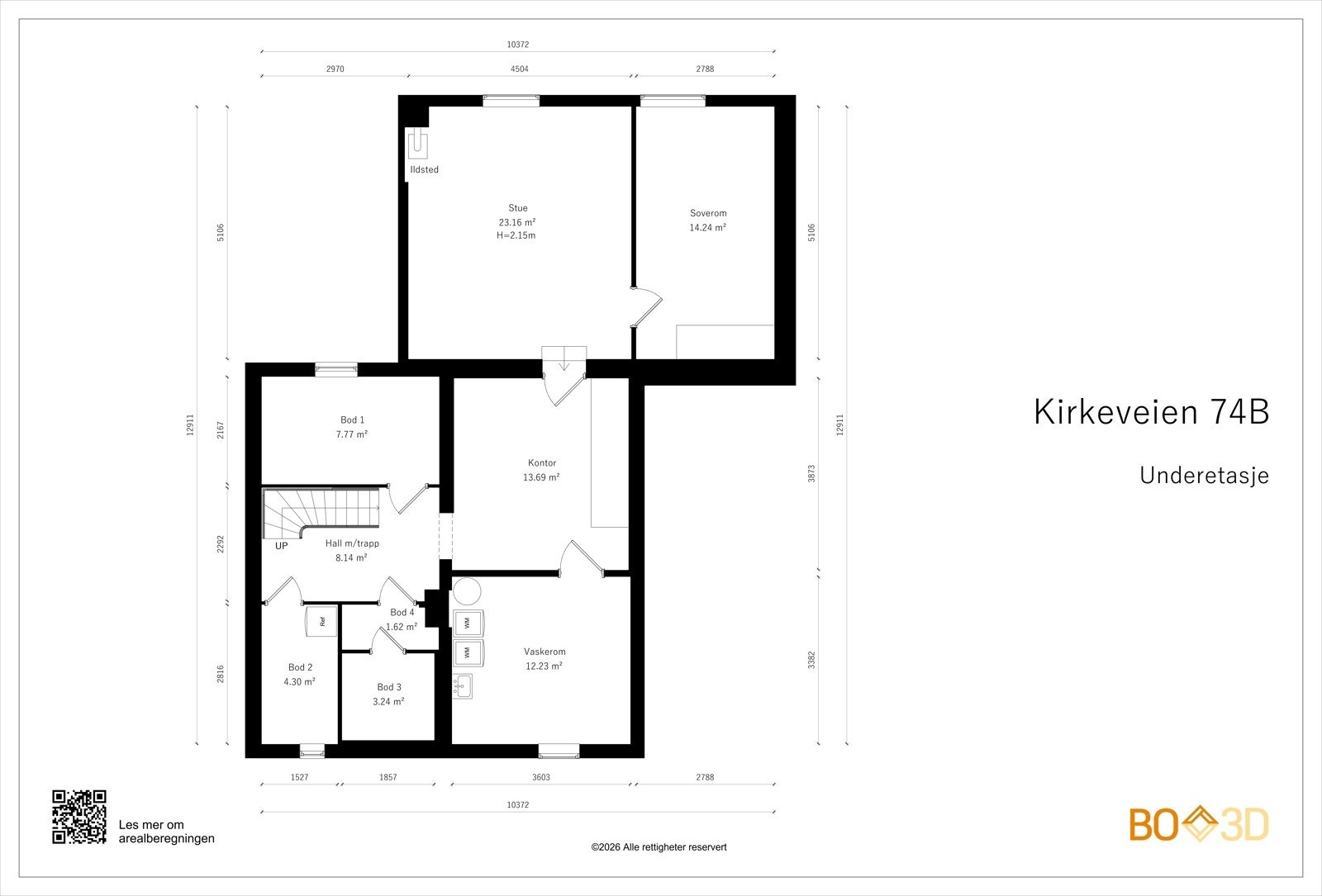 Plantegning underetasje Galleribilde