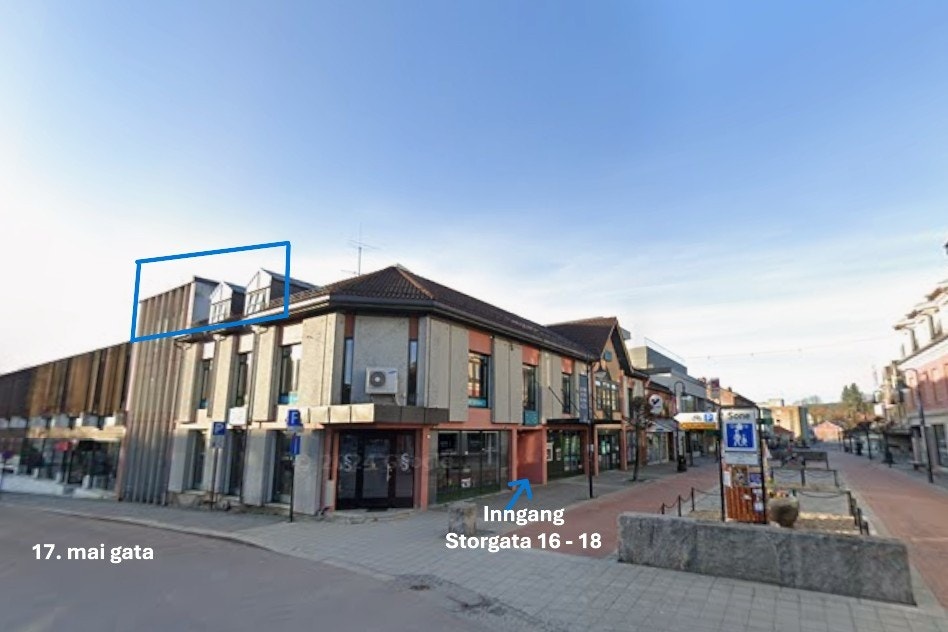 Inngang fra gågaten - Storgata Galleribilde