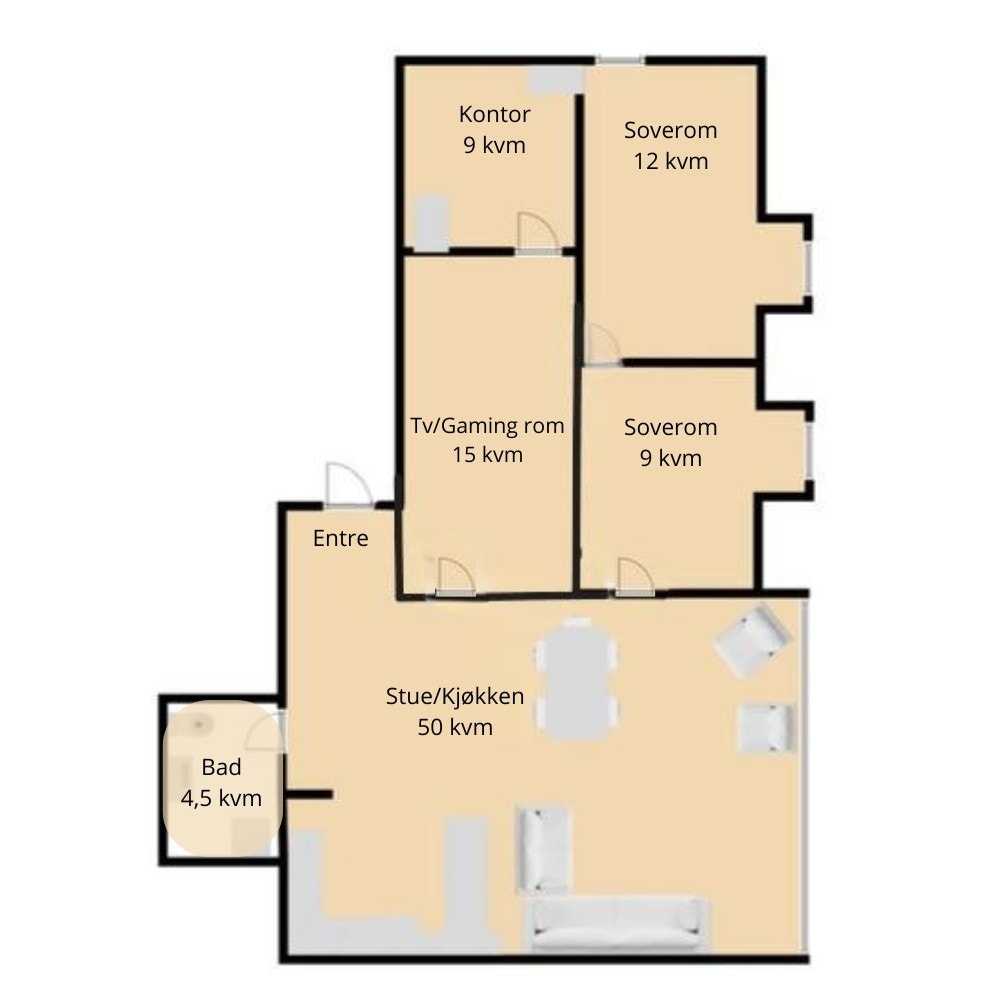 Plantegning Galleribilde