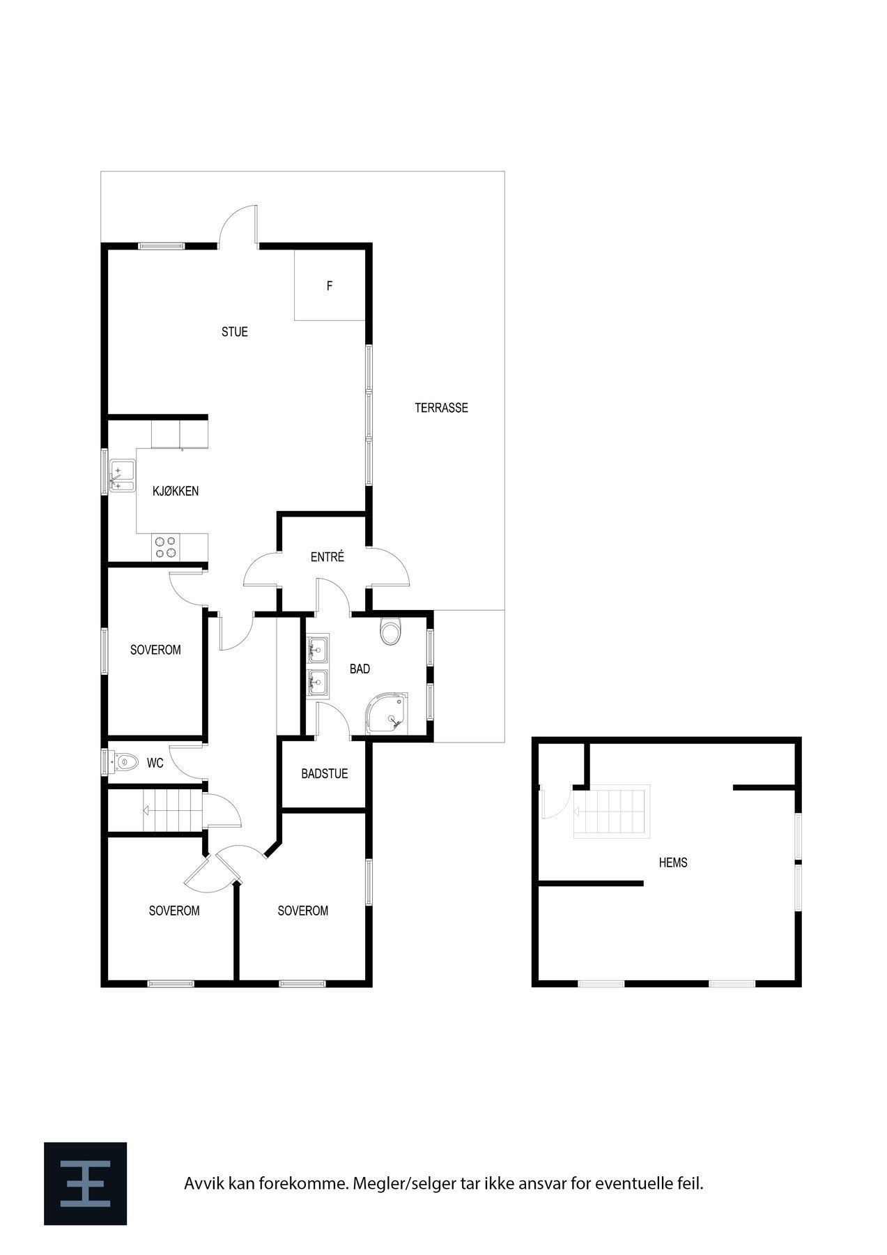 Plantegning - 1. etasje. Galleribilde