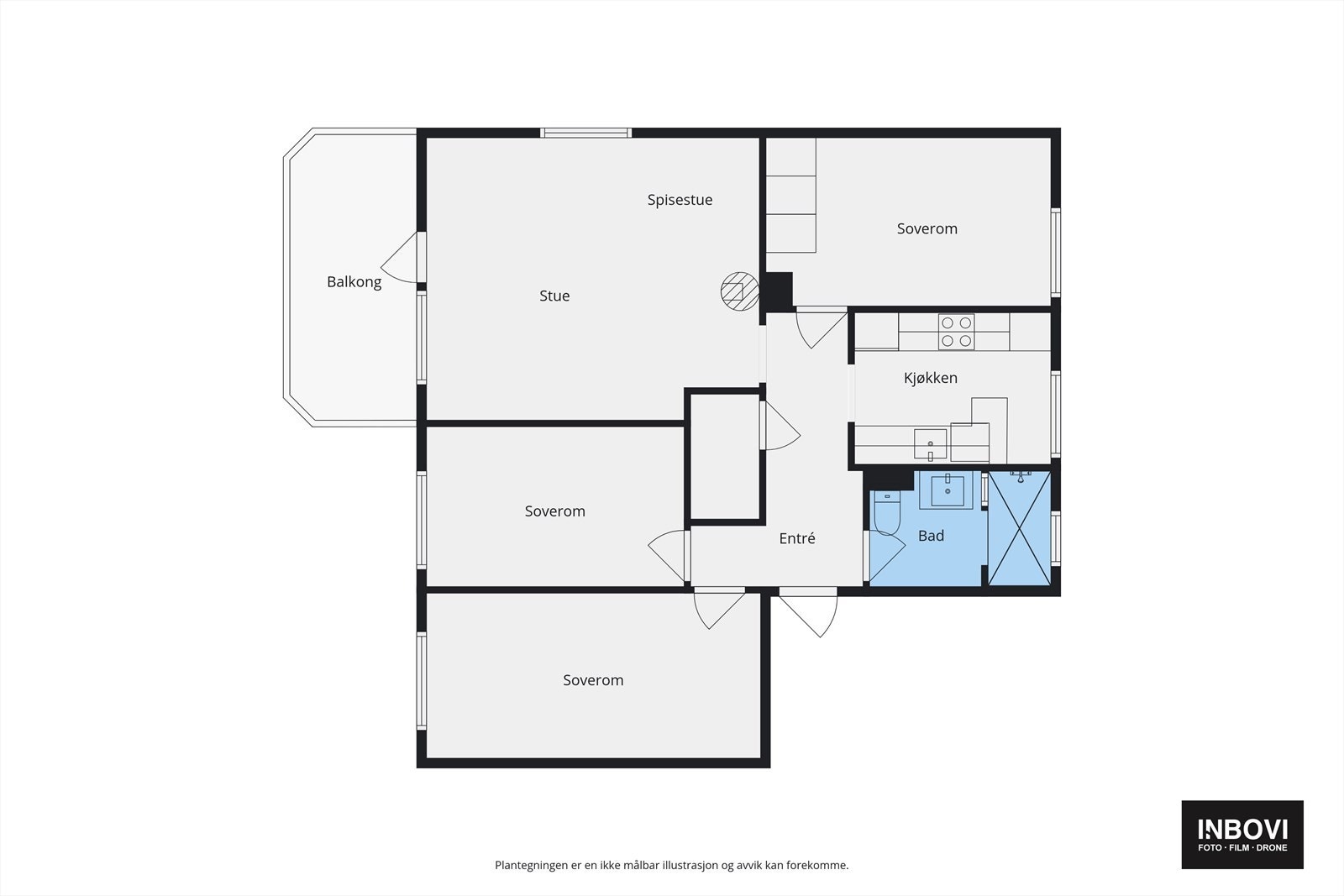 Plantegning for leiligheten. Galleribilde
