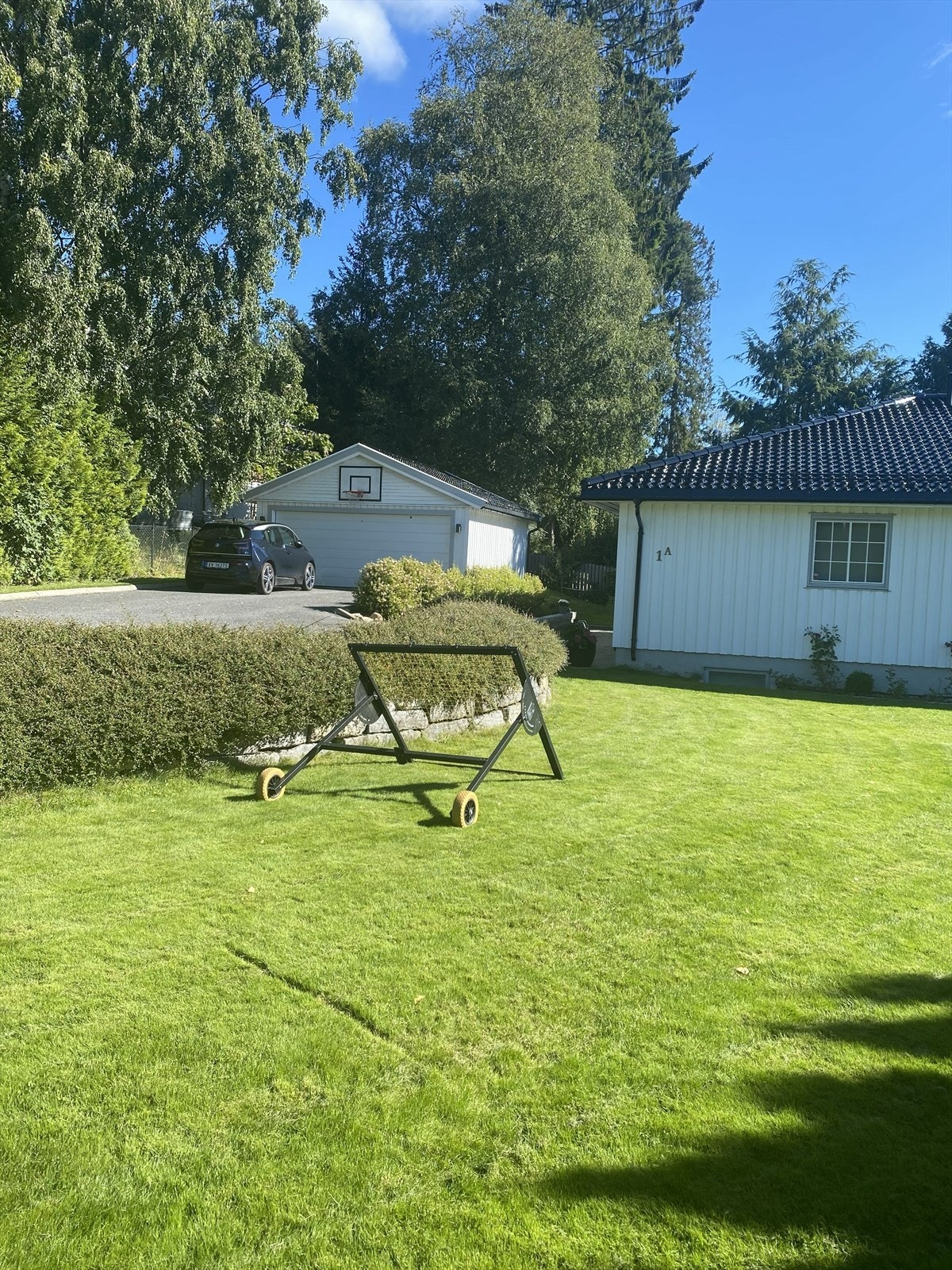 Sommerbilde fra hagen, nydelig flat tomt. Galleribilde
