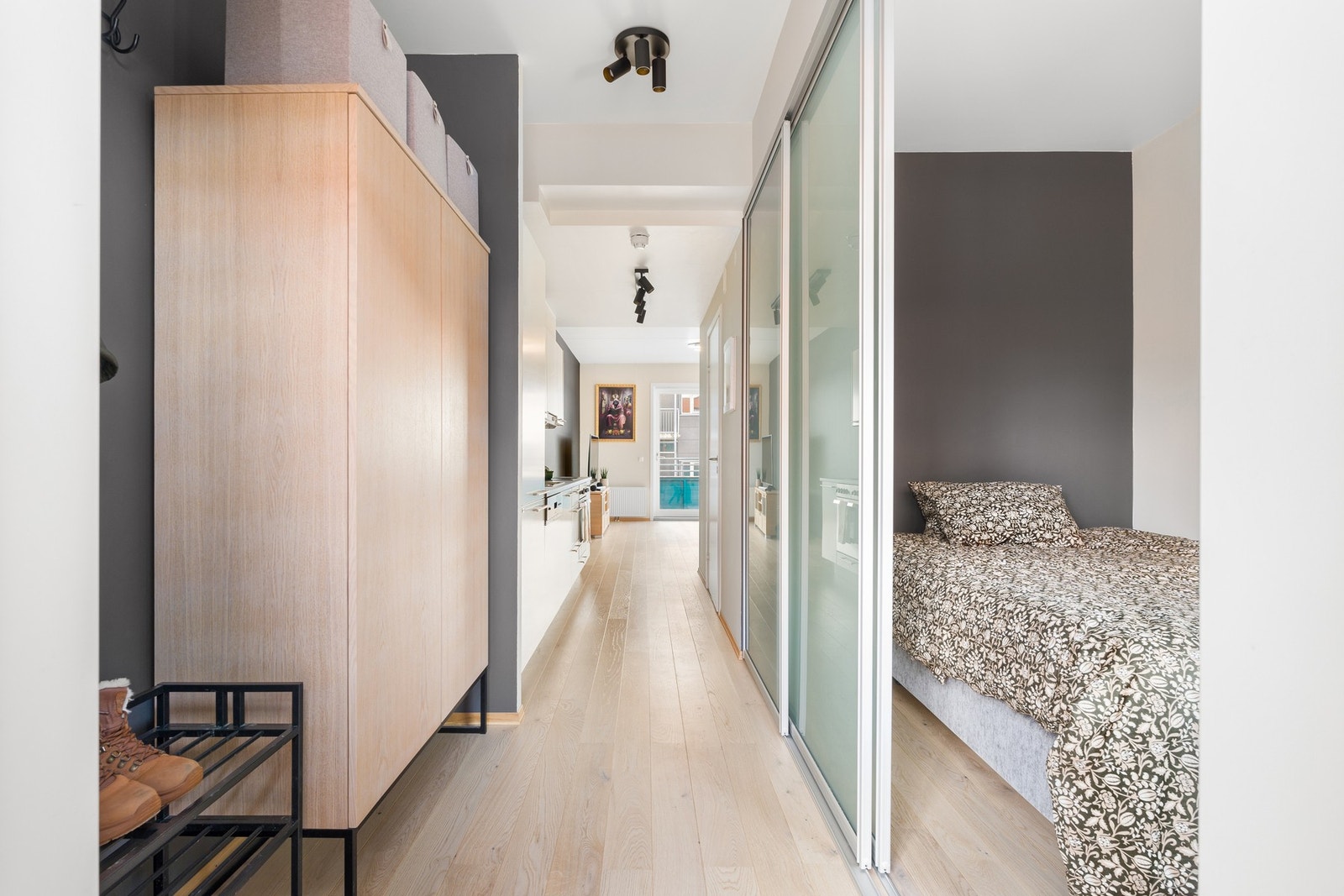 Praktisk skyvedørsløsning. Galleribilde