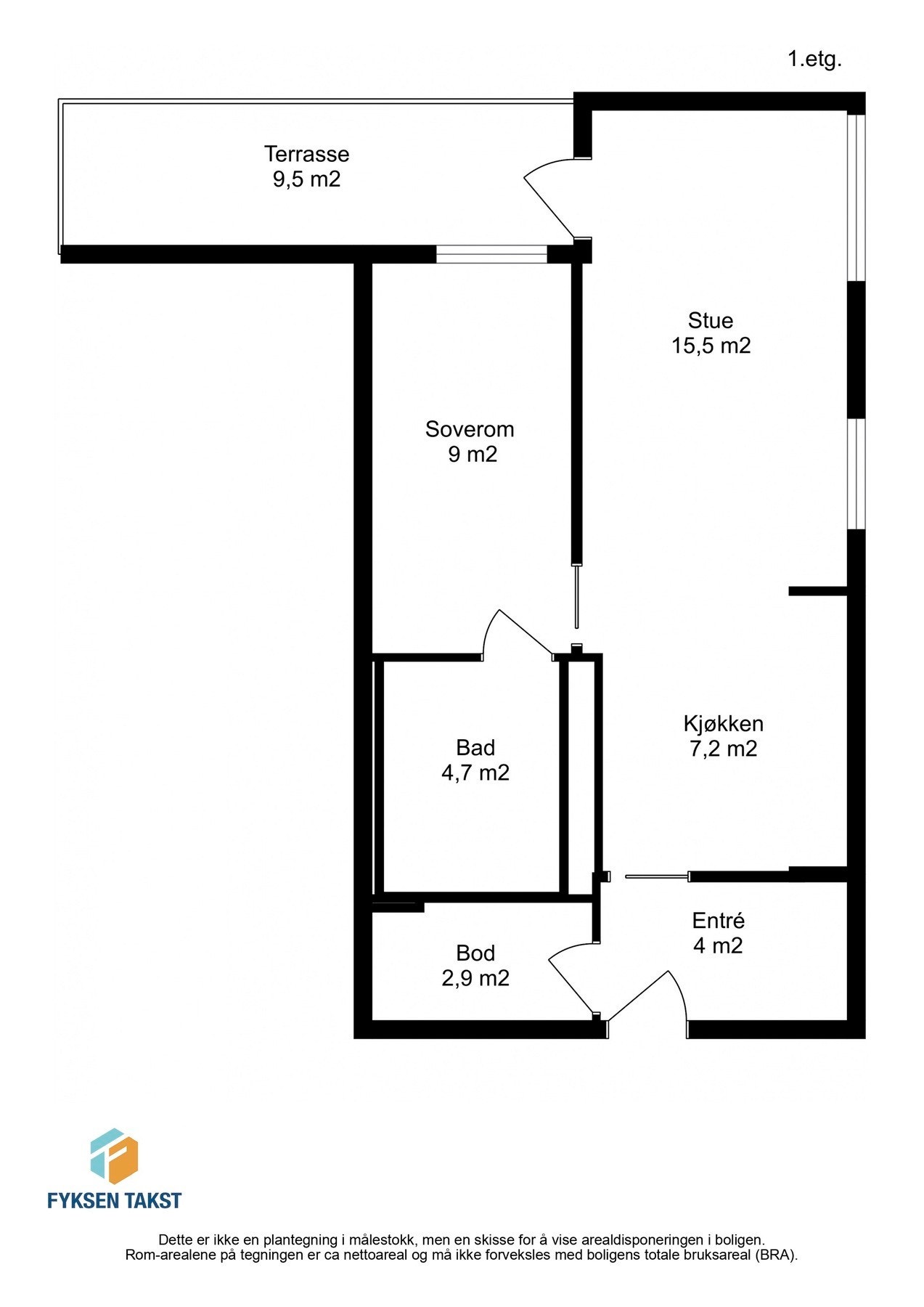 Ta en titt på planskissen og gjør deg kjent med romfordelingen! Skulle ikke oppsatt visningstidspunkt passe? Ta kontakt på 941 60 434, så finner vi en løsning. Galleribilde