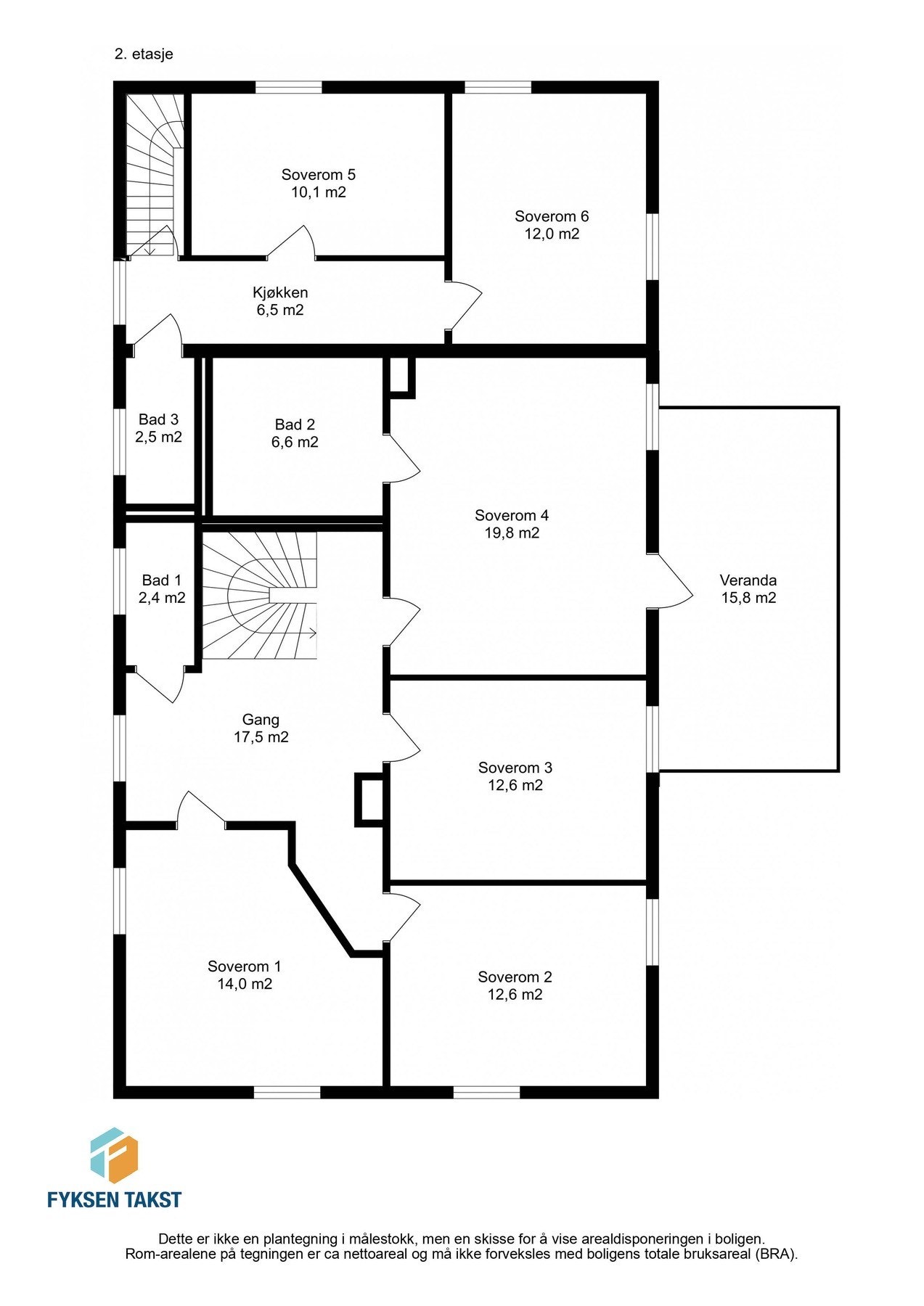 Planskisse - 2.etasje. Galleribilde
