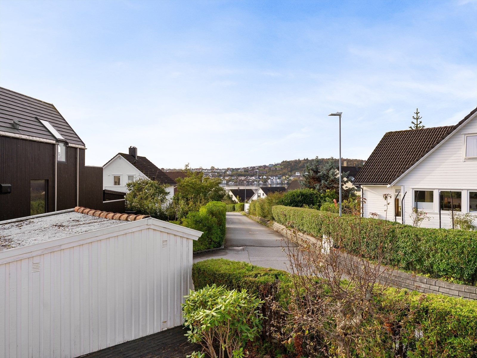 Flott utsikt fra tomten Galleribilde