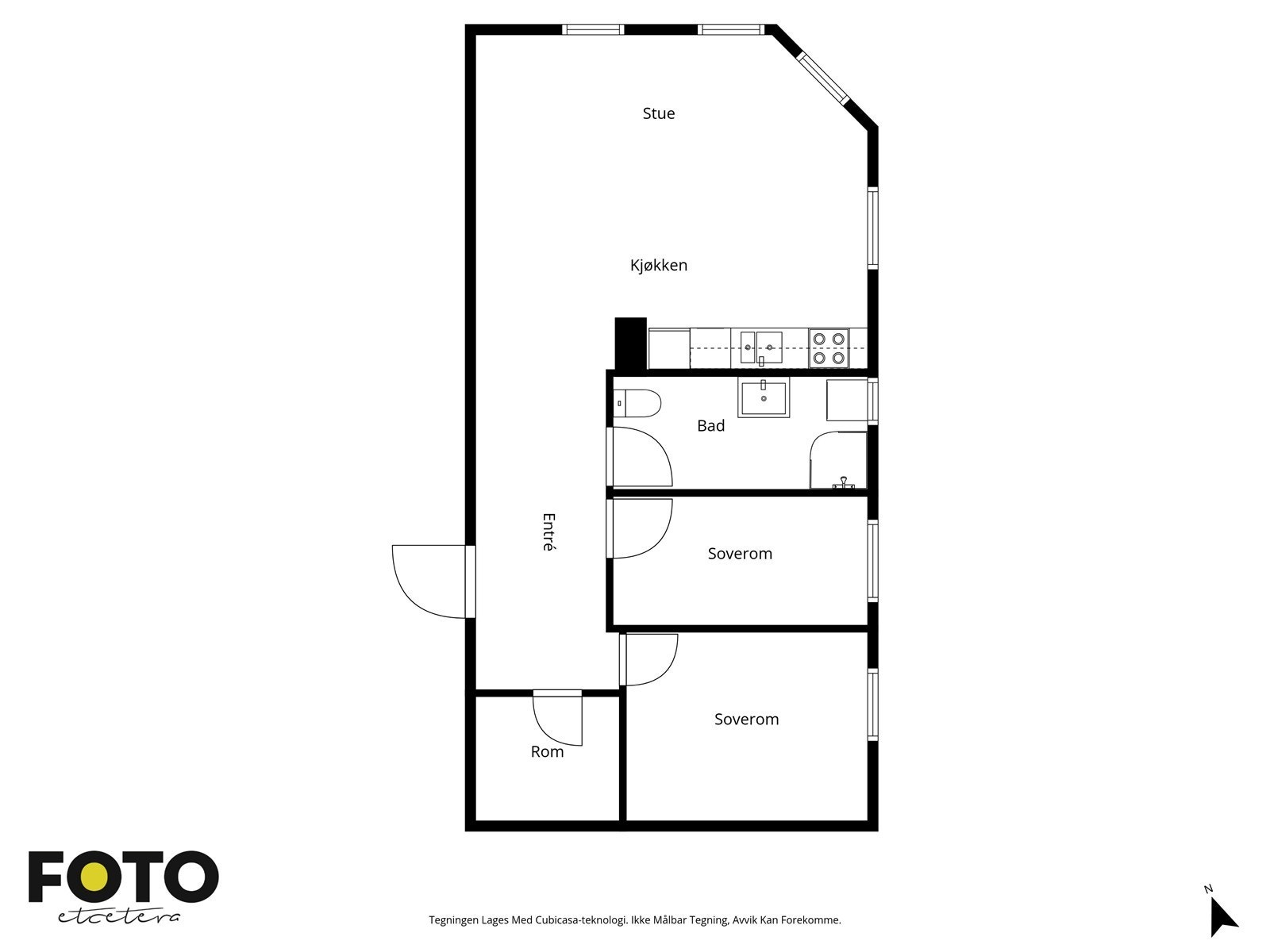 Planskisse leiligheten Galleribilde