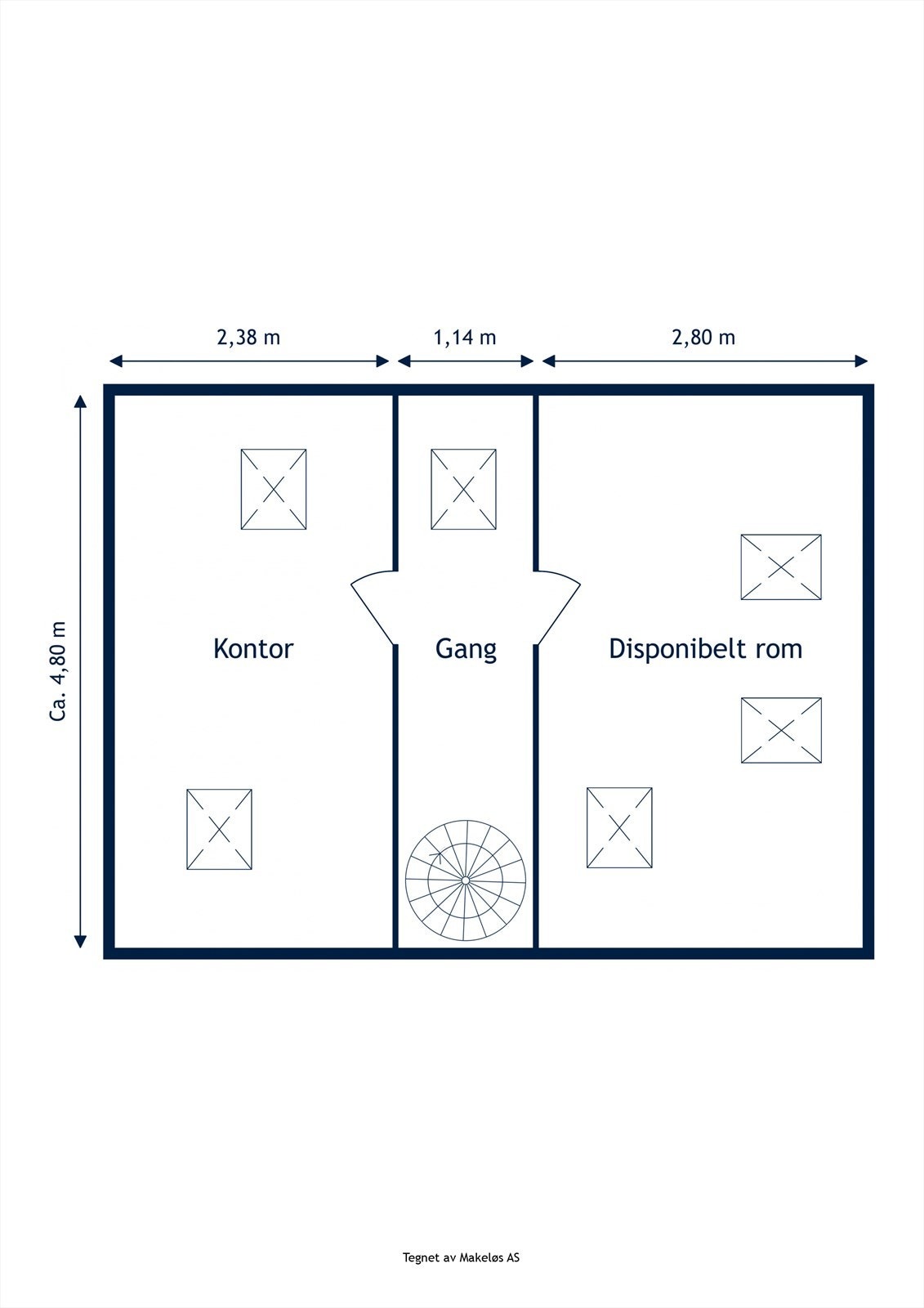 Plantegning loft Galleribilde