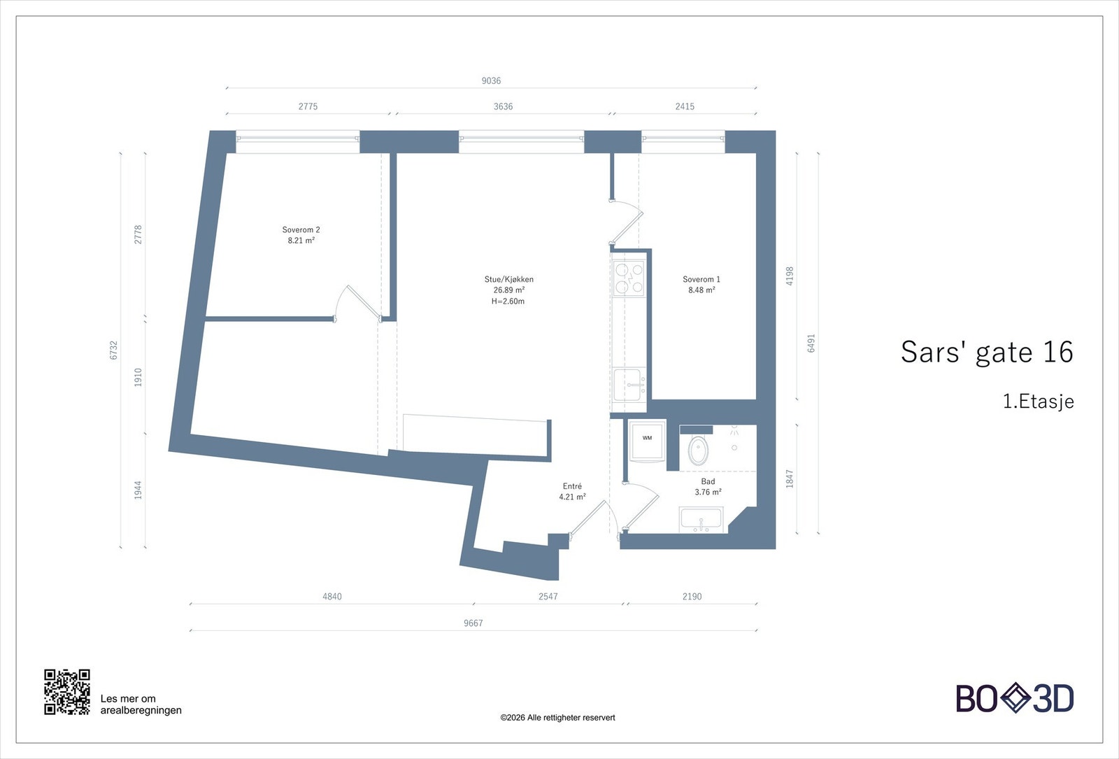 Boligen plantegning. Galleribilde