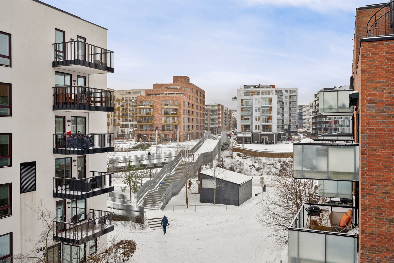 Utsikt fra balkongen Galleribilde