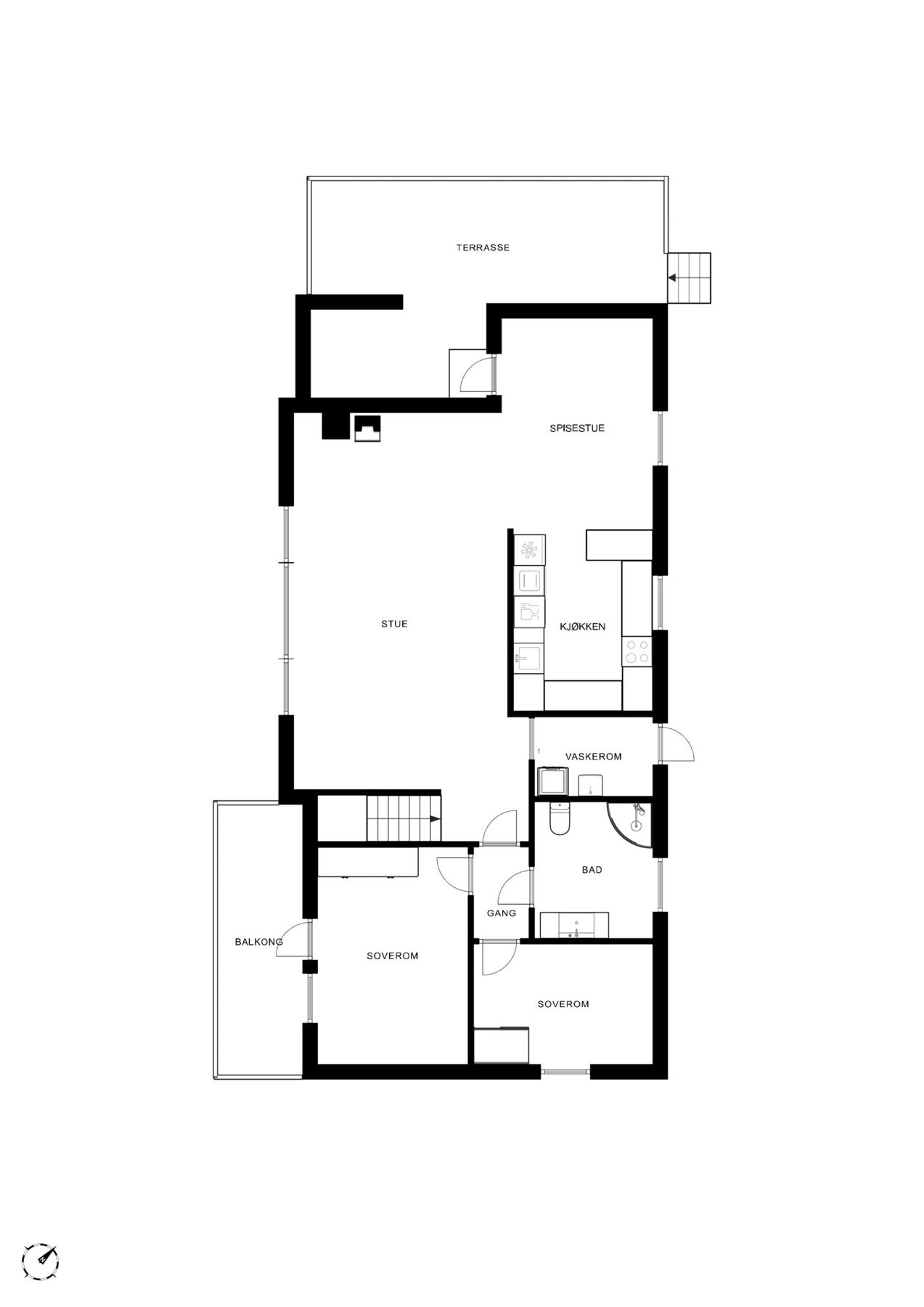 Plantegning - øverste plan. Galleribilde