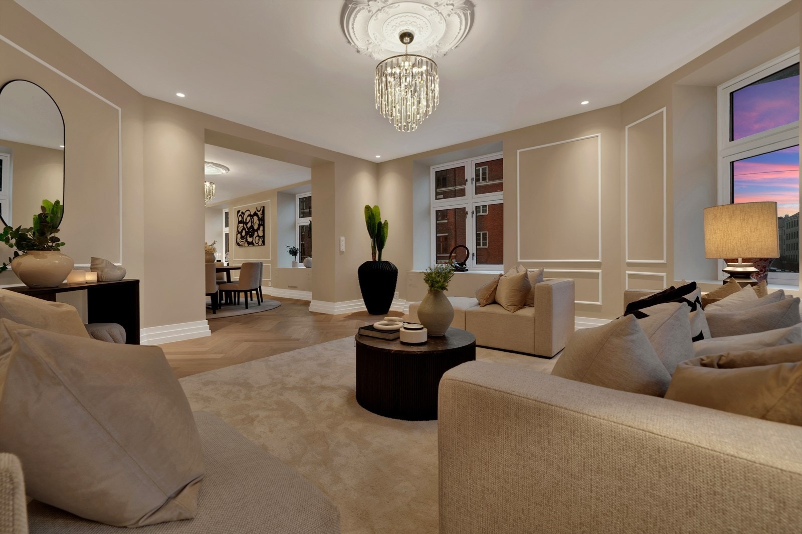 Stue med rosett Galleribilde