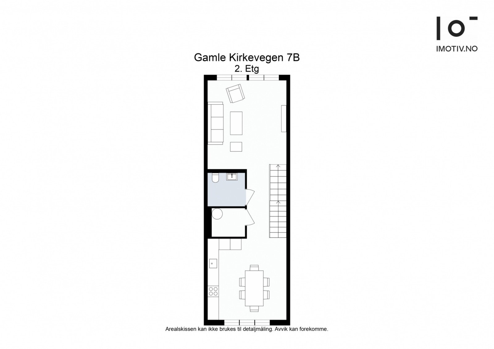 Plantegning 2. etasje. NB - Bildene er fra nabohuset. Galleribilde