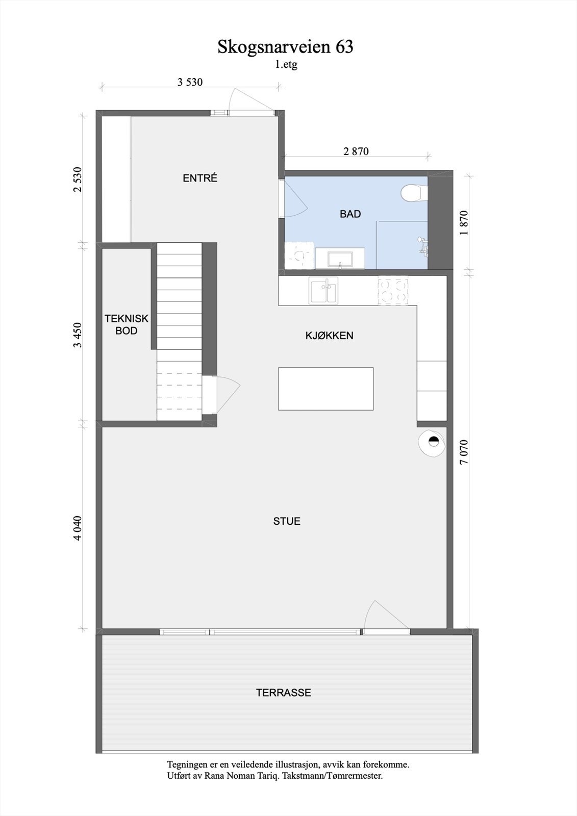 Plantegning 1. etasje. Galleribilde