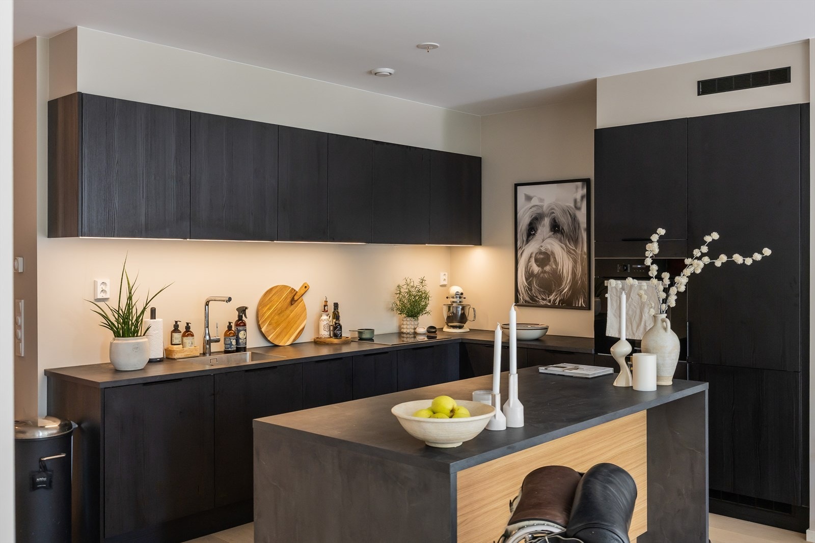 Barløsningen gjør det enkelt å underholde gjestene eller engasjere deg i lekselesingen samtidig som du kokkelerer. Galleribilde