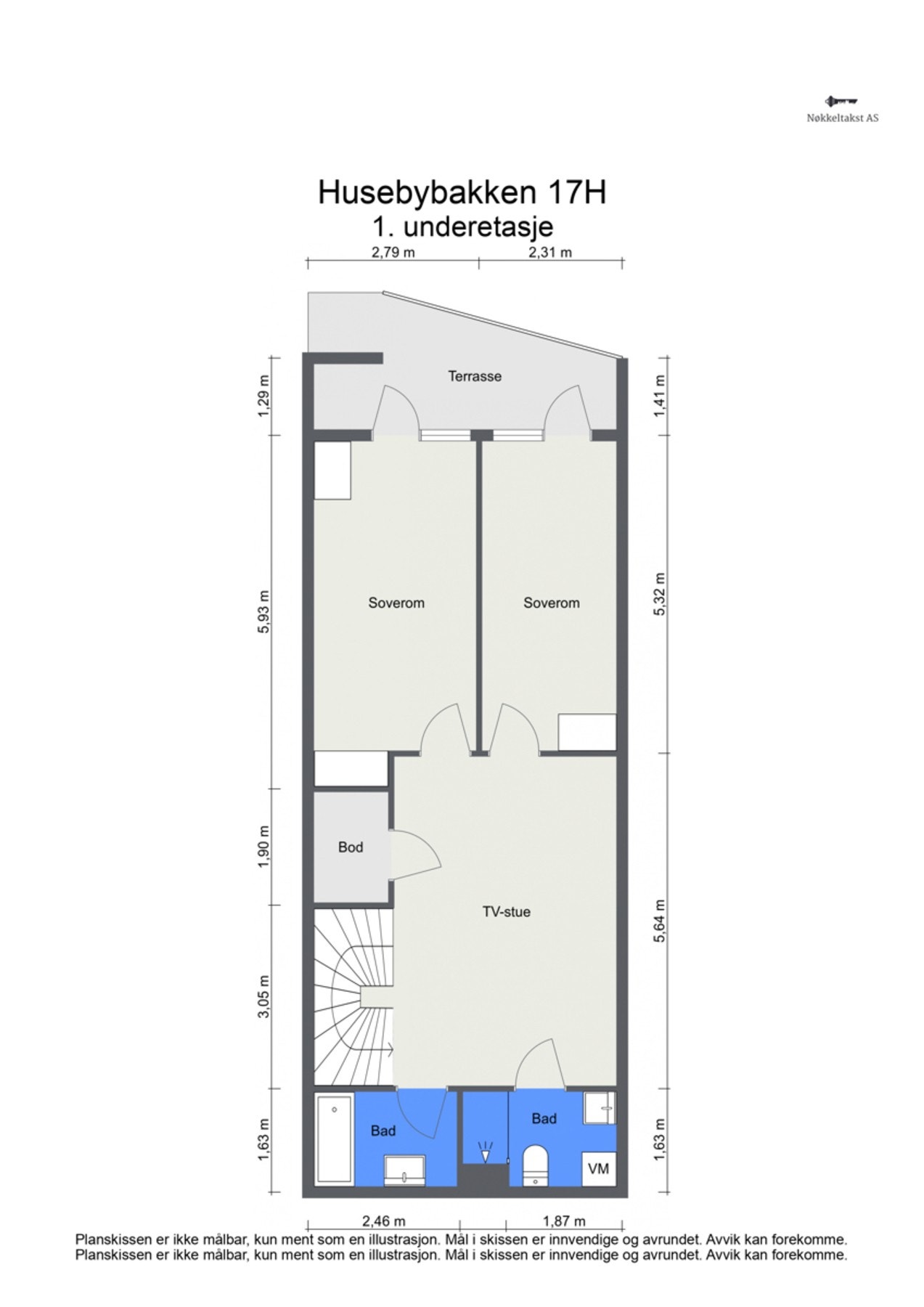 Plantegning 1. underetasje. Galleribilde