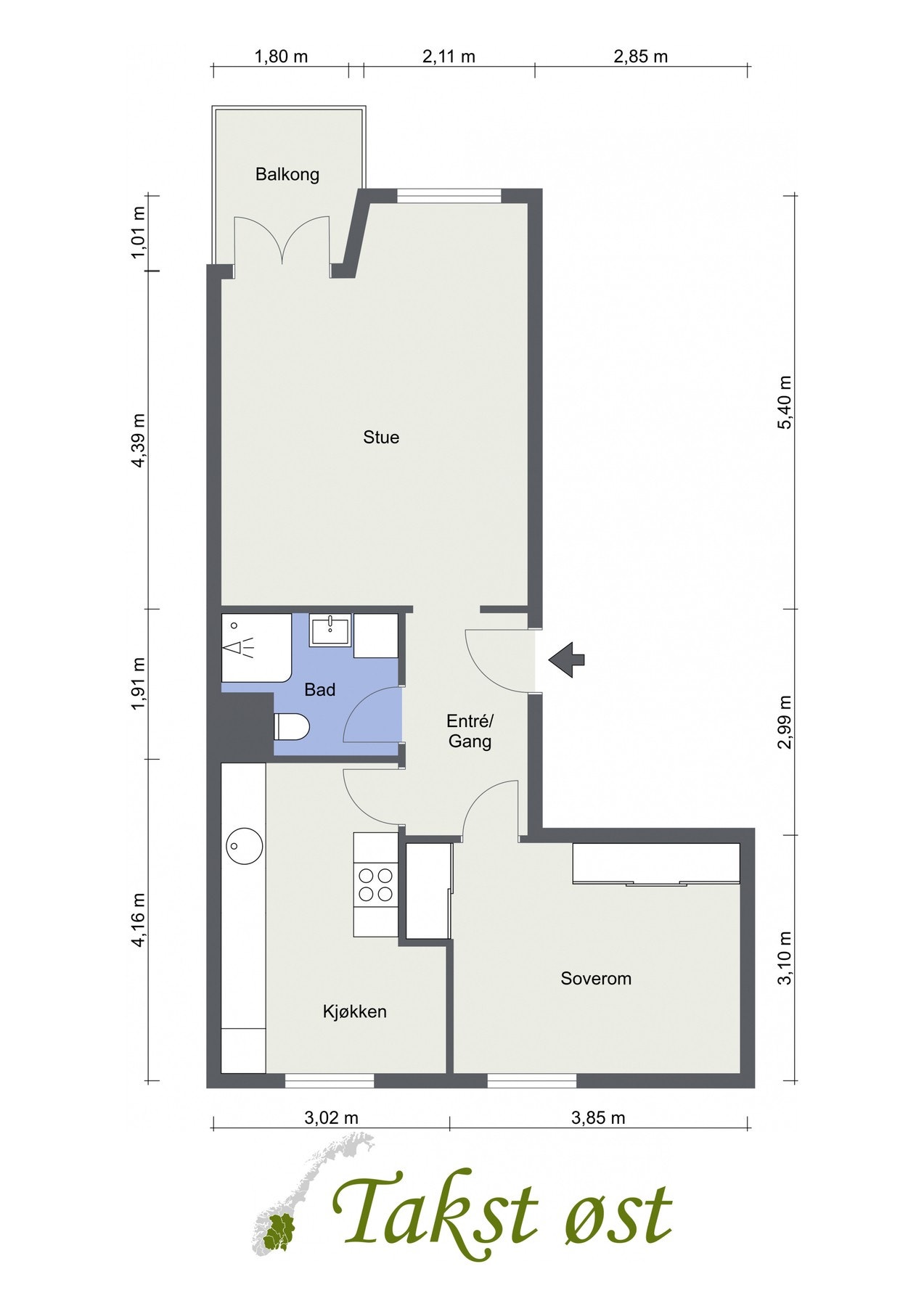 Plantegning Christoffer Hellums vei 32 Galleribilde