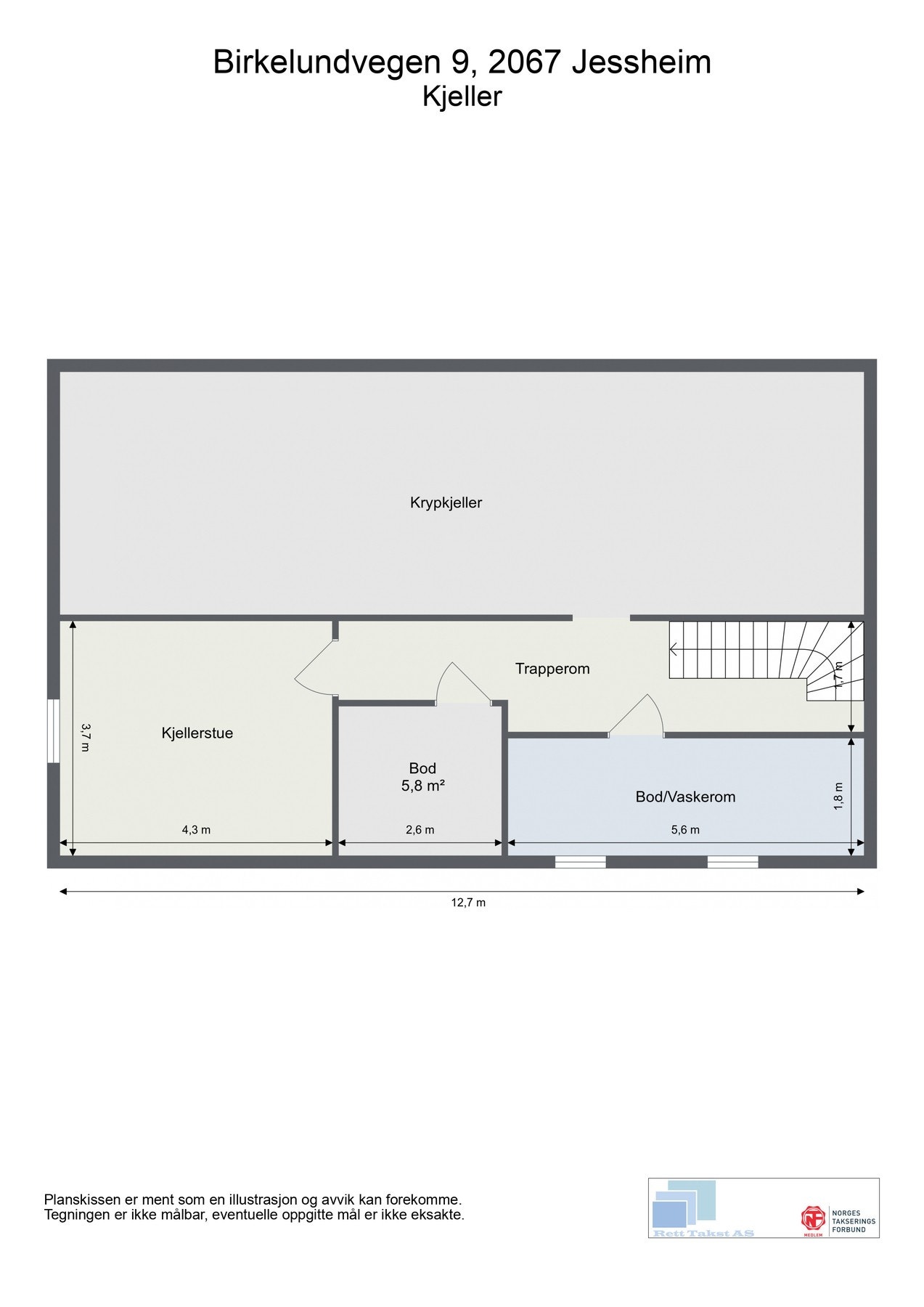 Plantegning kjeller. Galleribilde