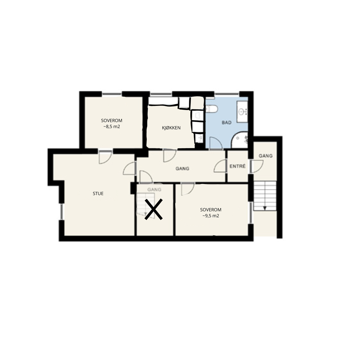 Enkel planoversikt. Galleribilde