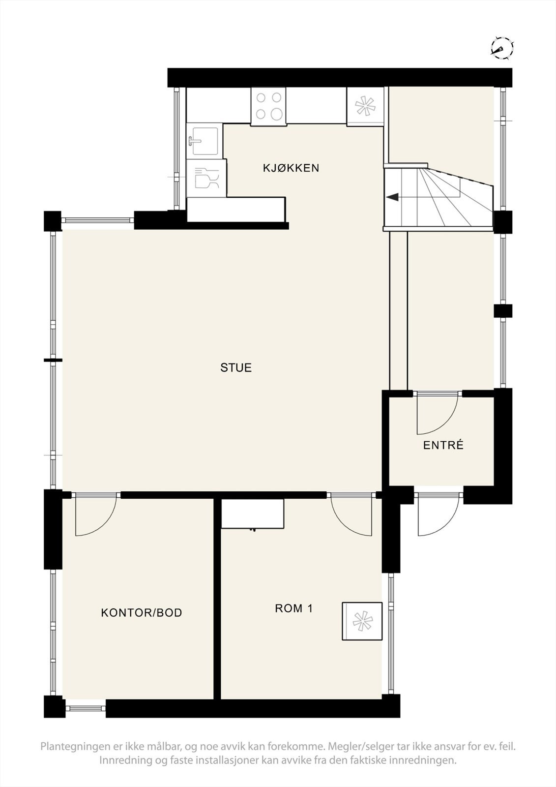 Plantegning tilleggsdel hovedetasje. Galleribilde