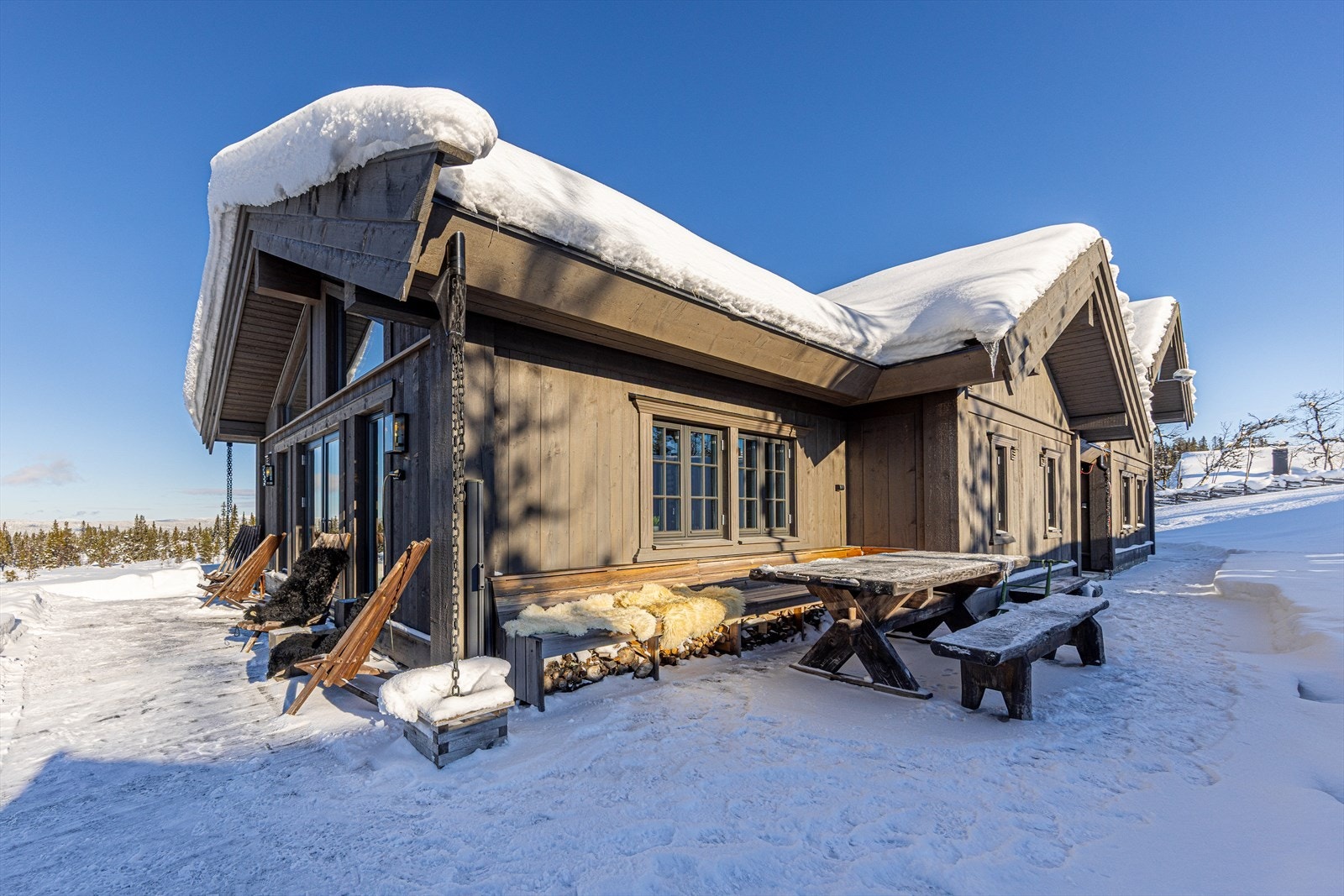 Uteplass med flere soner Galleribilde