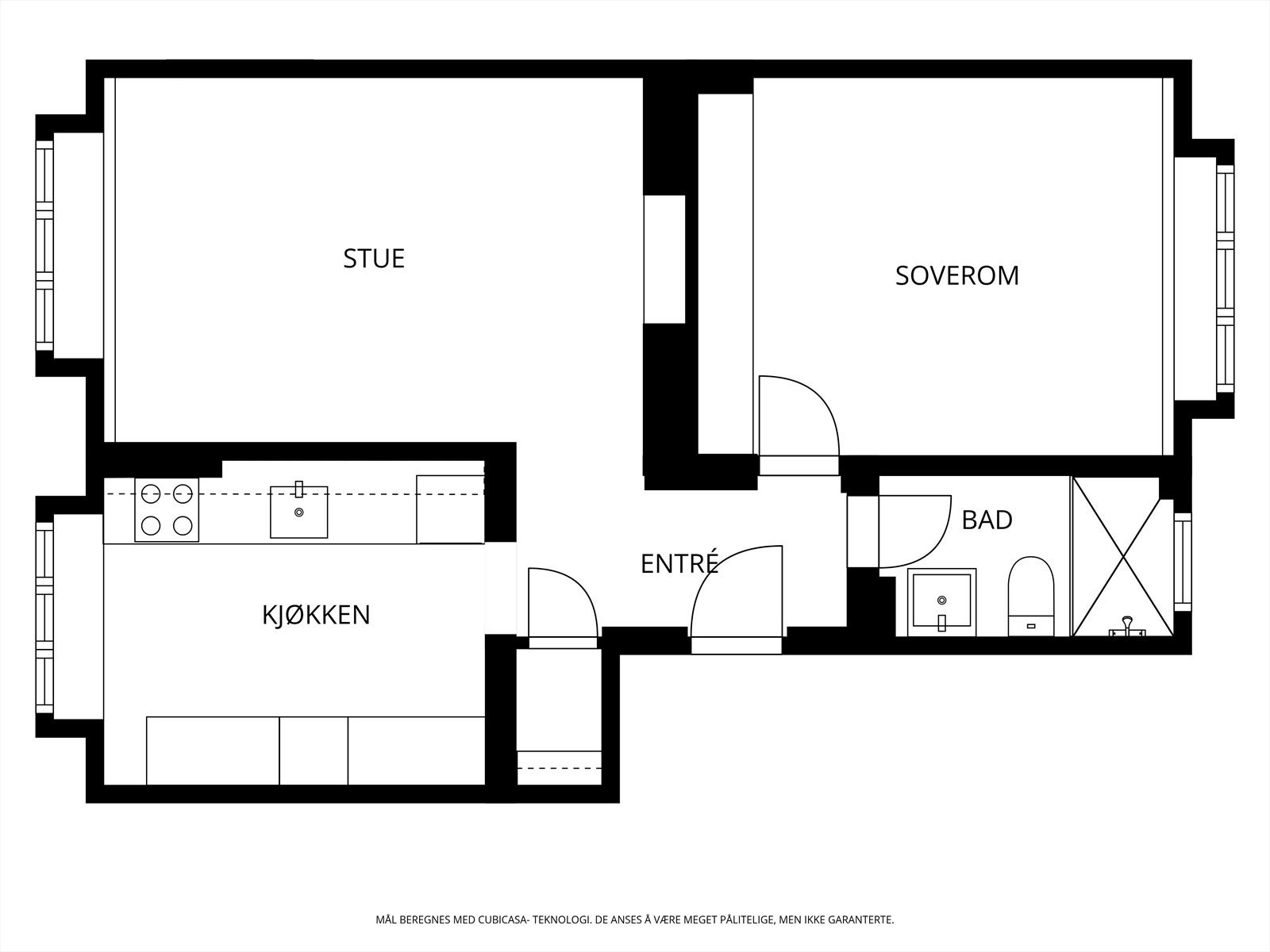 Gjennomgående og god planløsning. Galleribilde