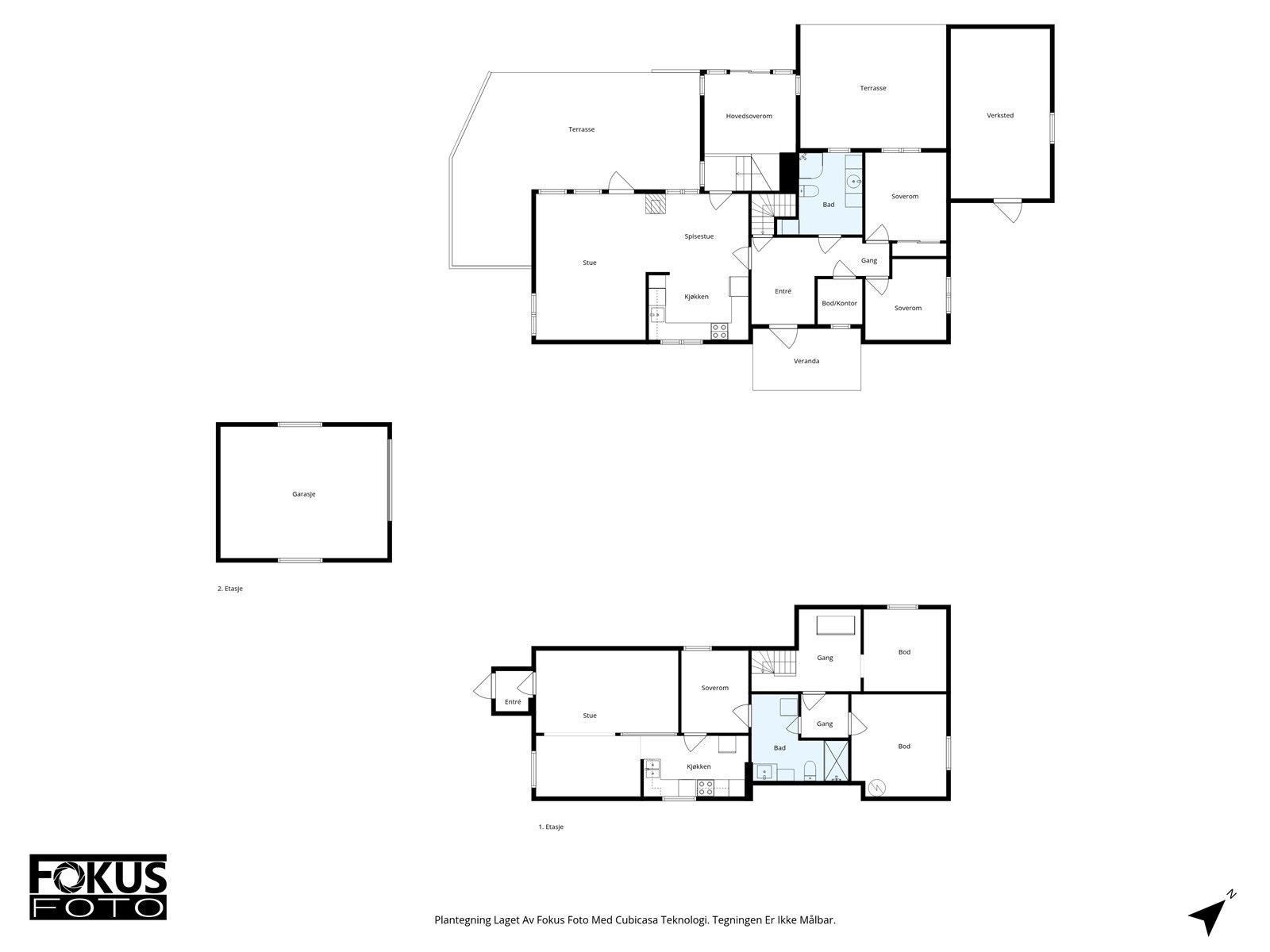 plantegninger 1 etasje og kjeller. Galleribilde