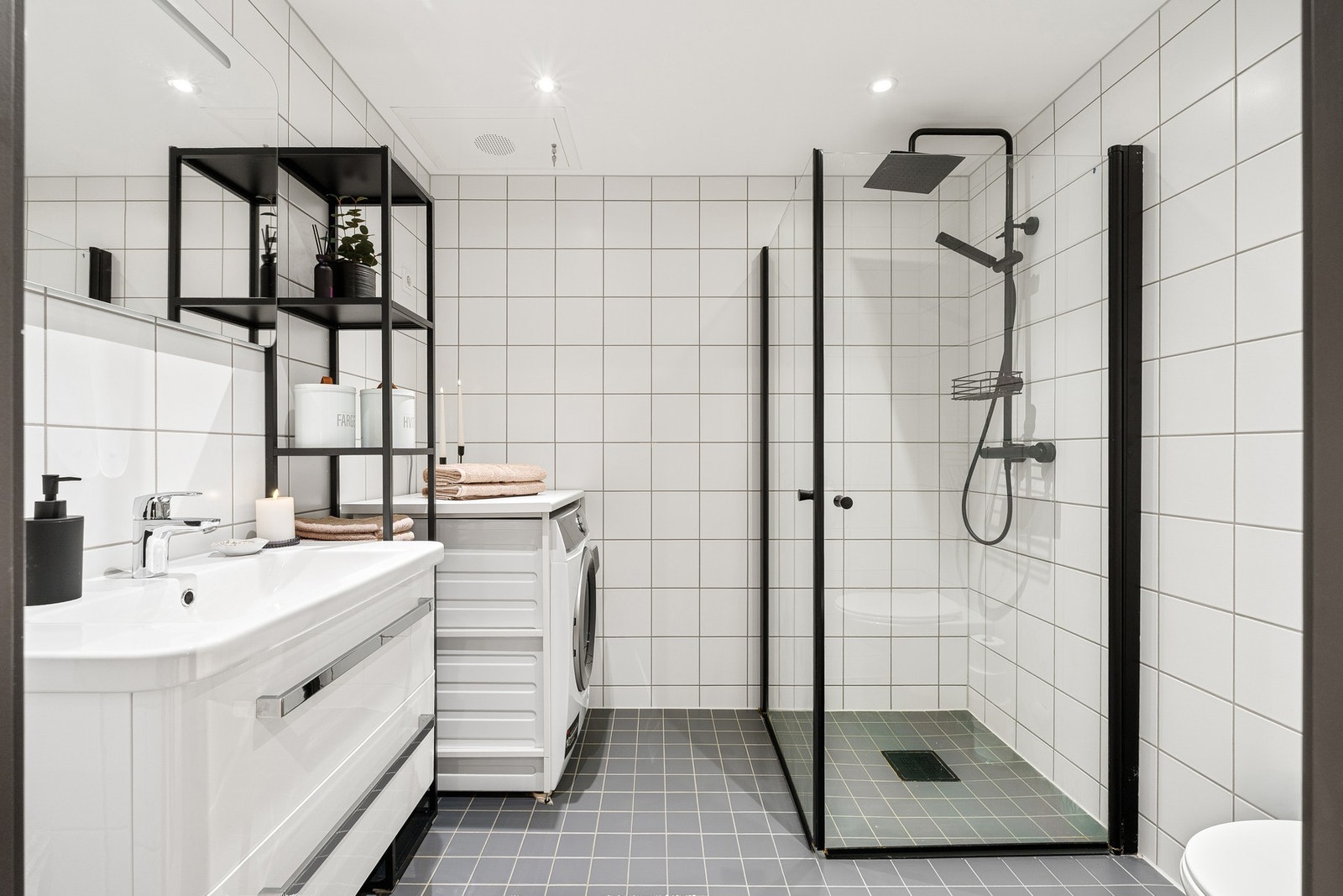 Badet byr på opplegg for vaskemaskin. Galleribilde