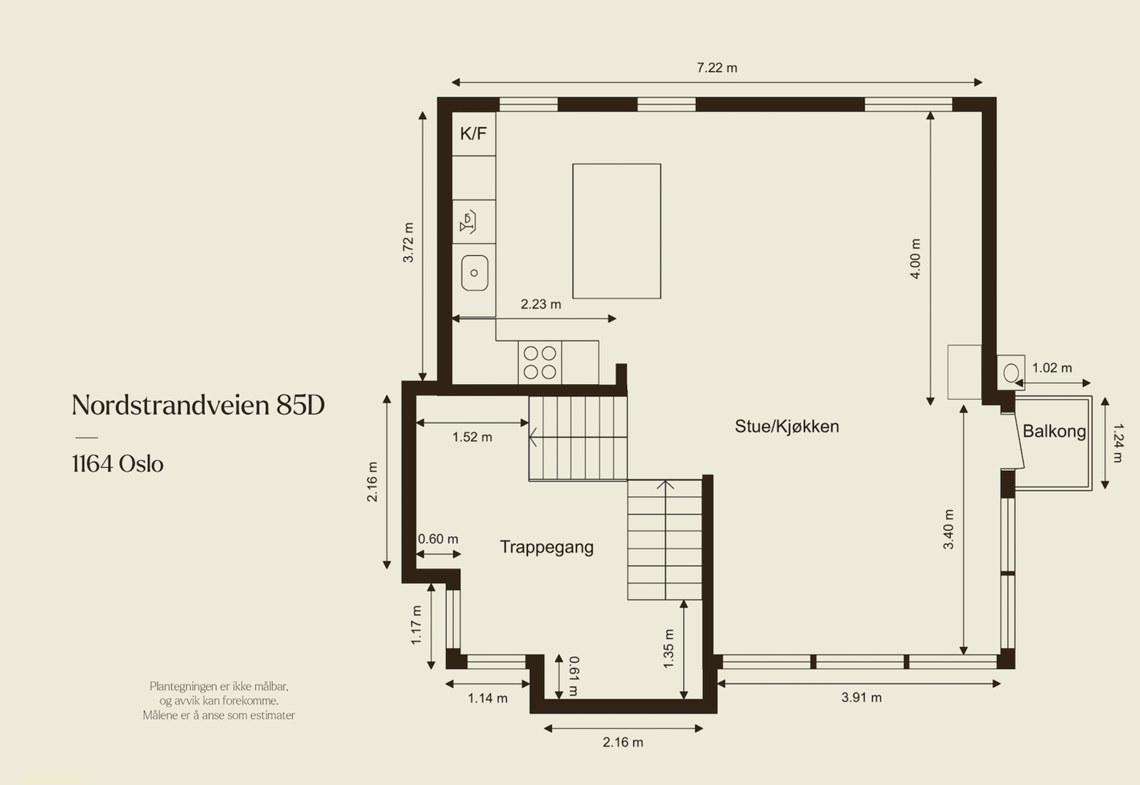 Plantegning hovedetasje. Galleribilde