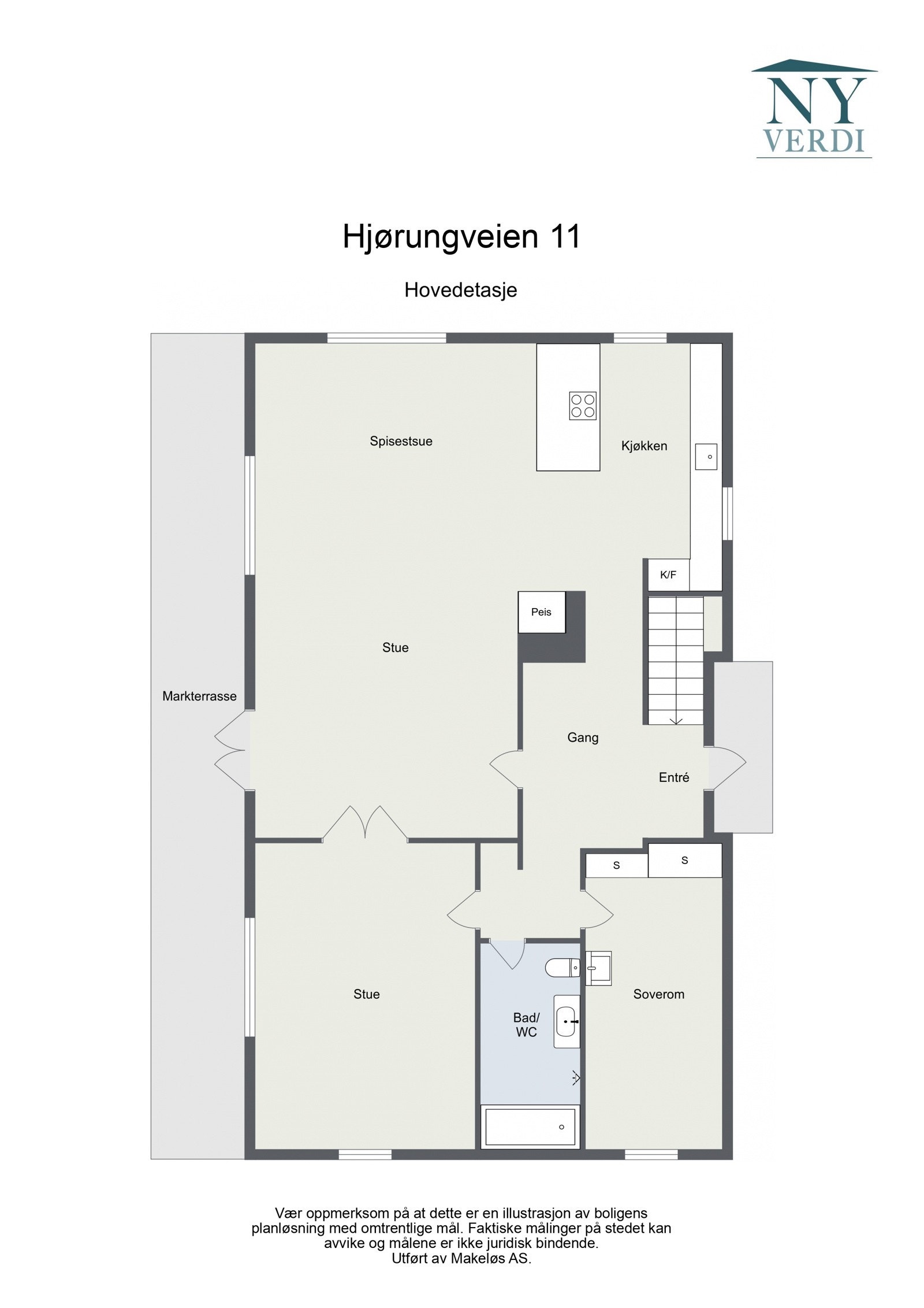 Plantegning hovedetasje Galleribilde