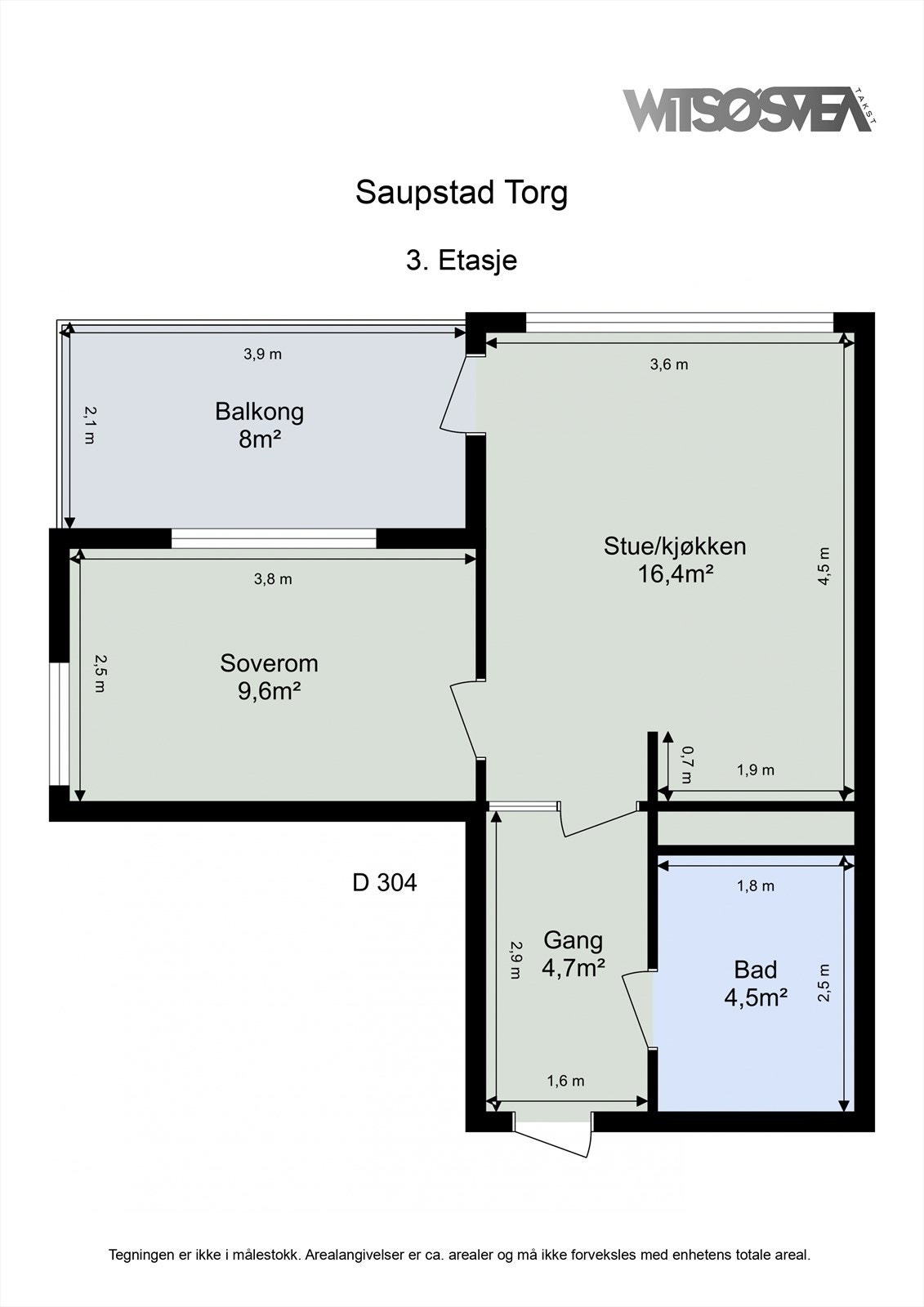 Plantegning 3. etasje Galleribilde