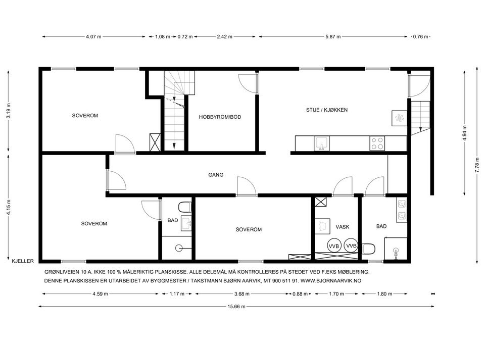 Plantegning U. etg. Galleribilde