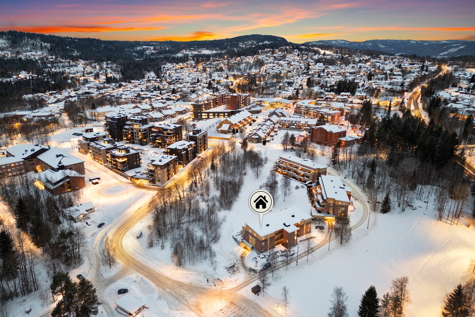 Her ser man den sentrale beliggenheten Galleribilde