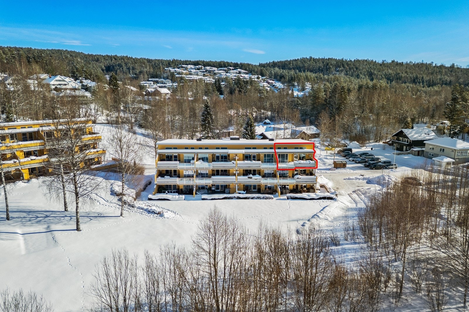 Leiligheten ligger meget flott til - på toppen og enden av bygget og prosjektet Galleribilde