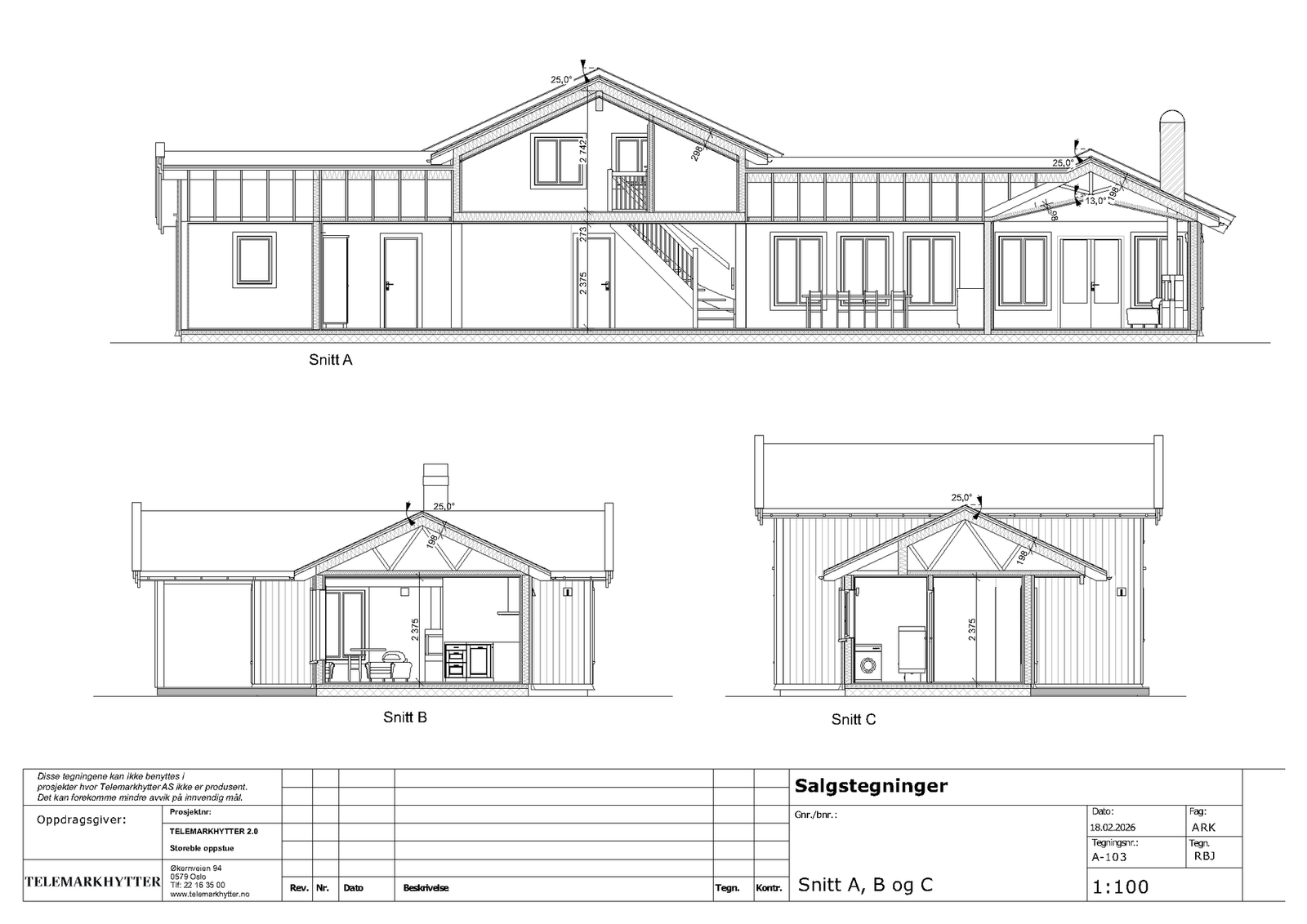 Snittegninger Galleribilde