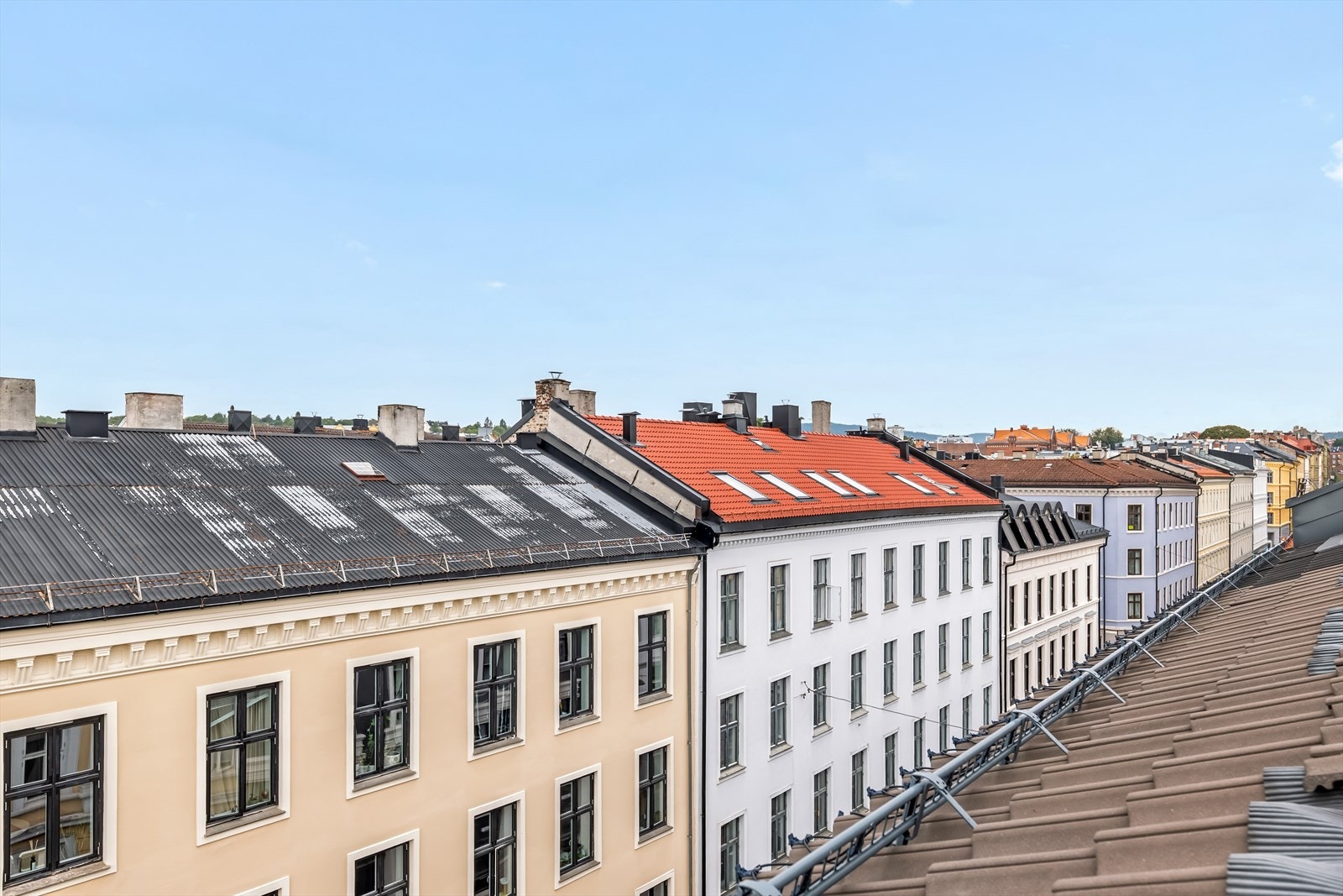 Å bo øverst i bygget gir en rolig og skjermet følelse, samtidig som man er midt på Grünerløkka. Galleribilde