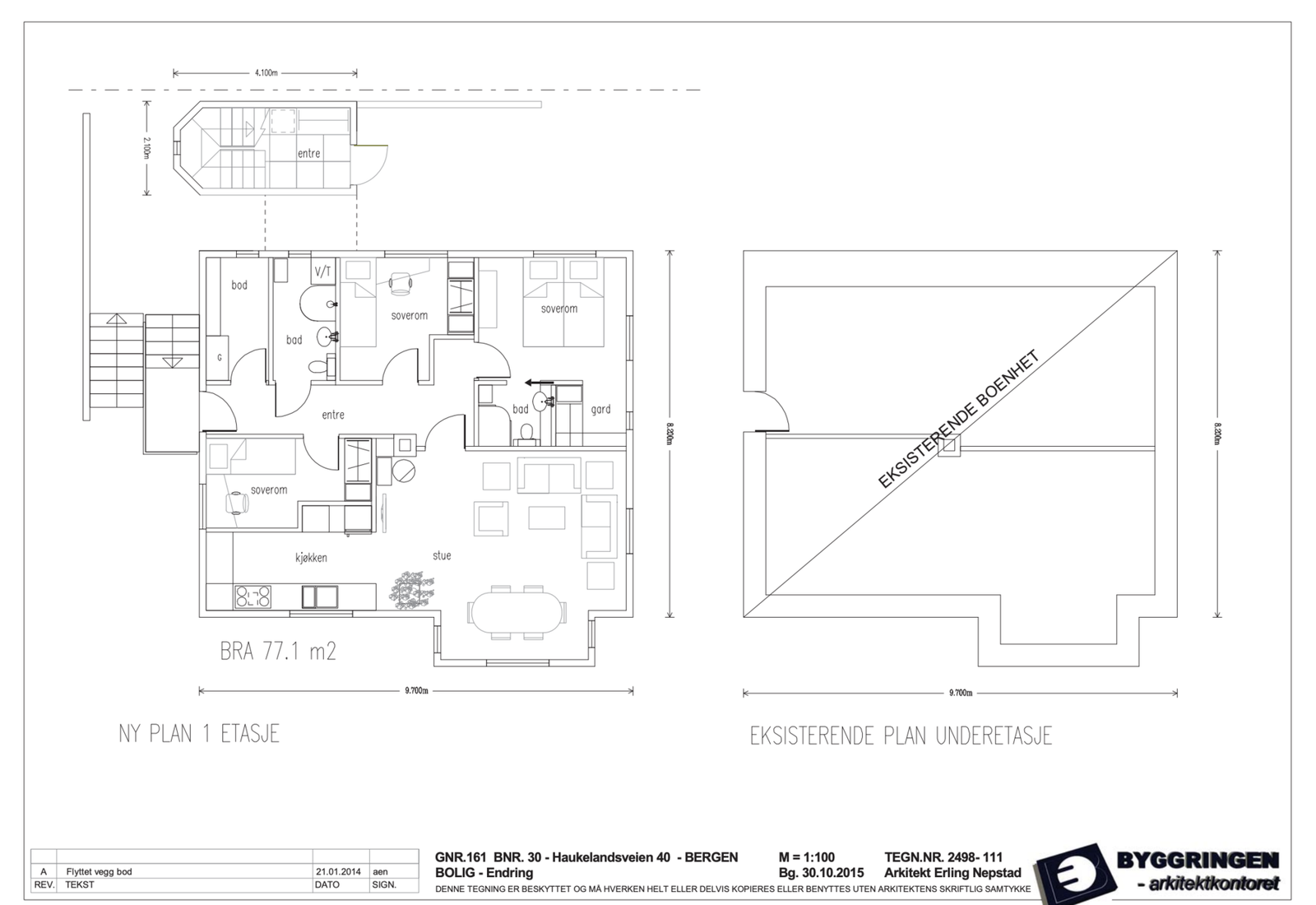 Planskisse hovedetasjen Galleribilde