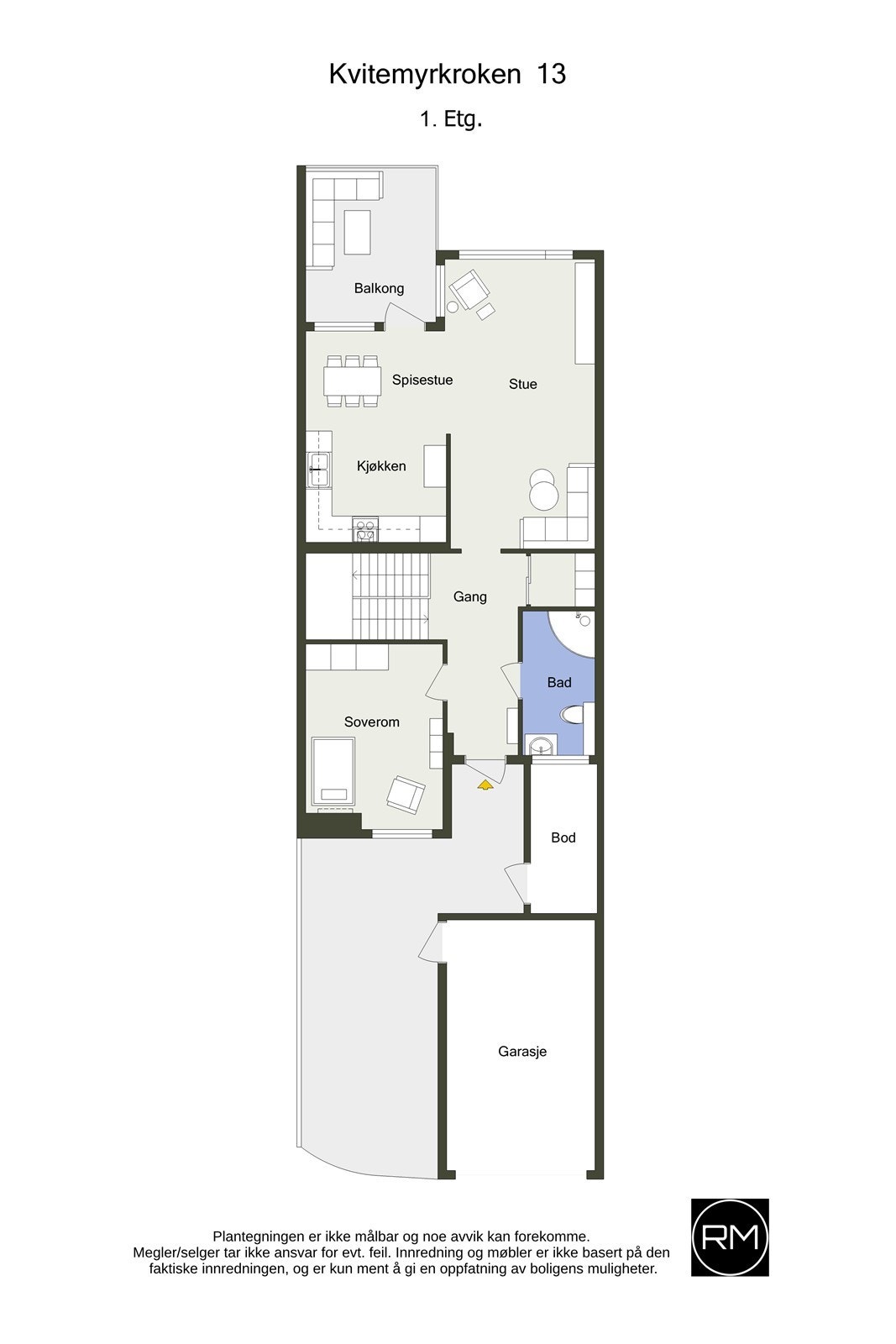 Plantegning hovedetasje Galleribilde