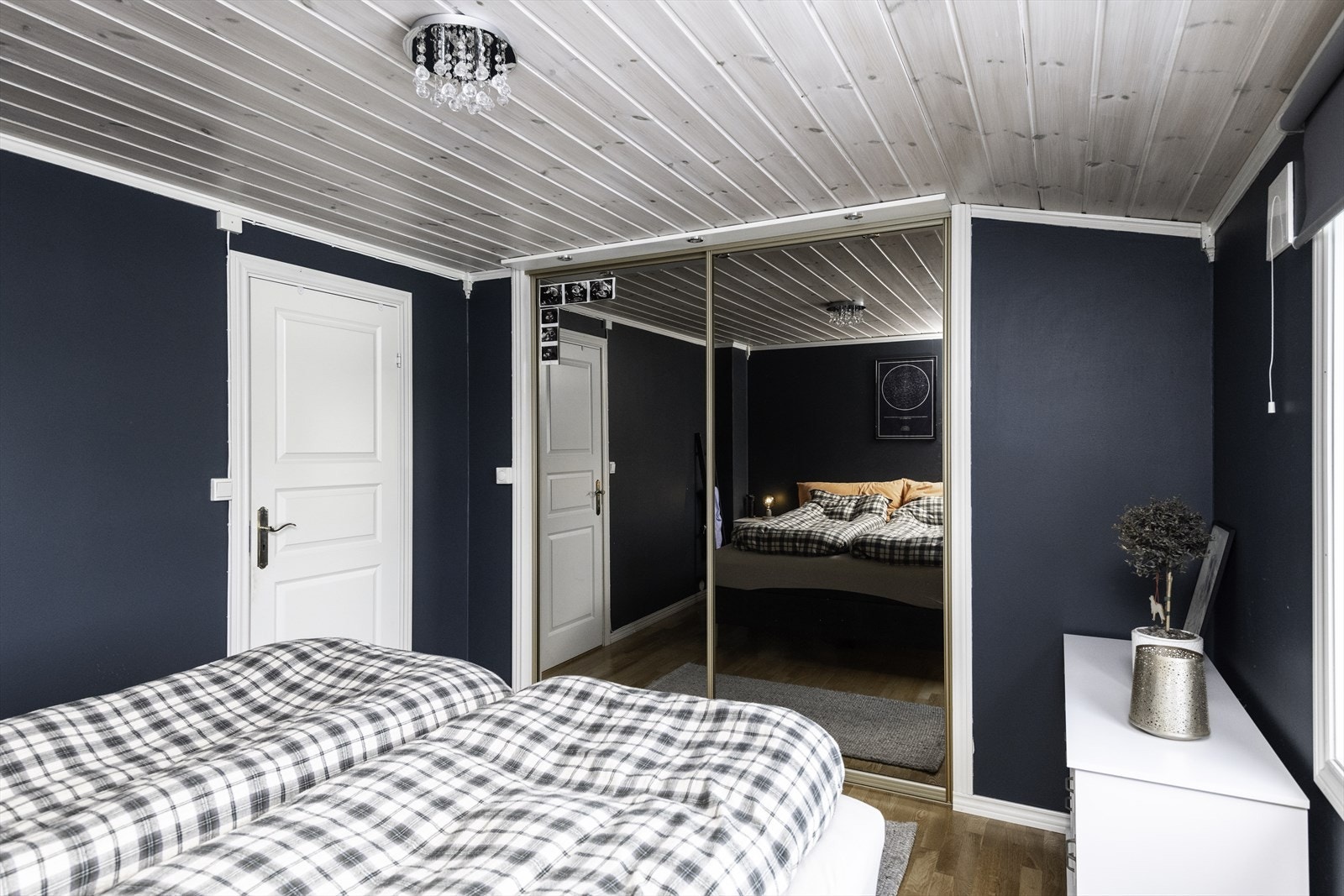 Praktisk garderobeløsning gir effektiv oppbevaring i soverommet. Galleribilde